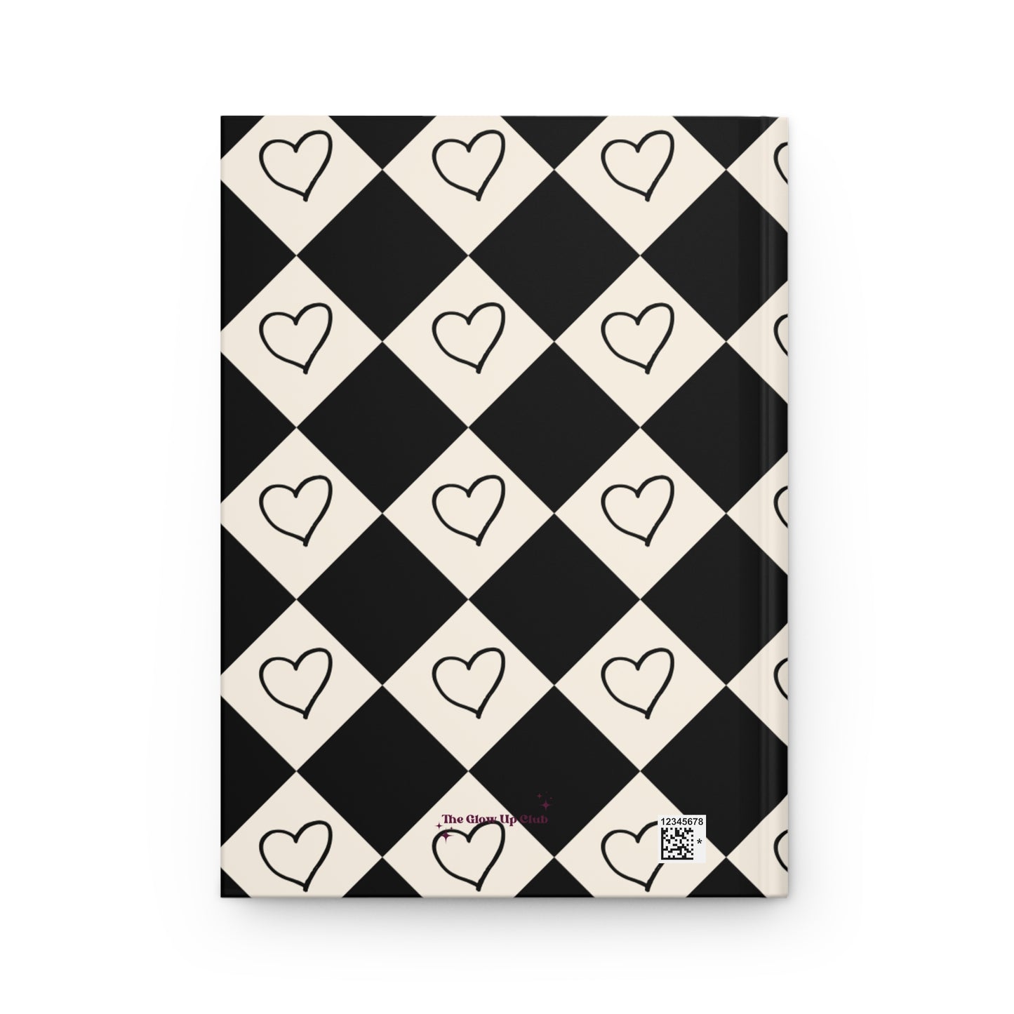 Black and cream heart checkers Journal