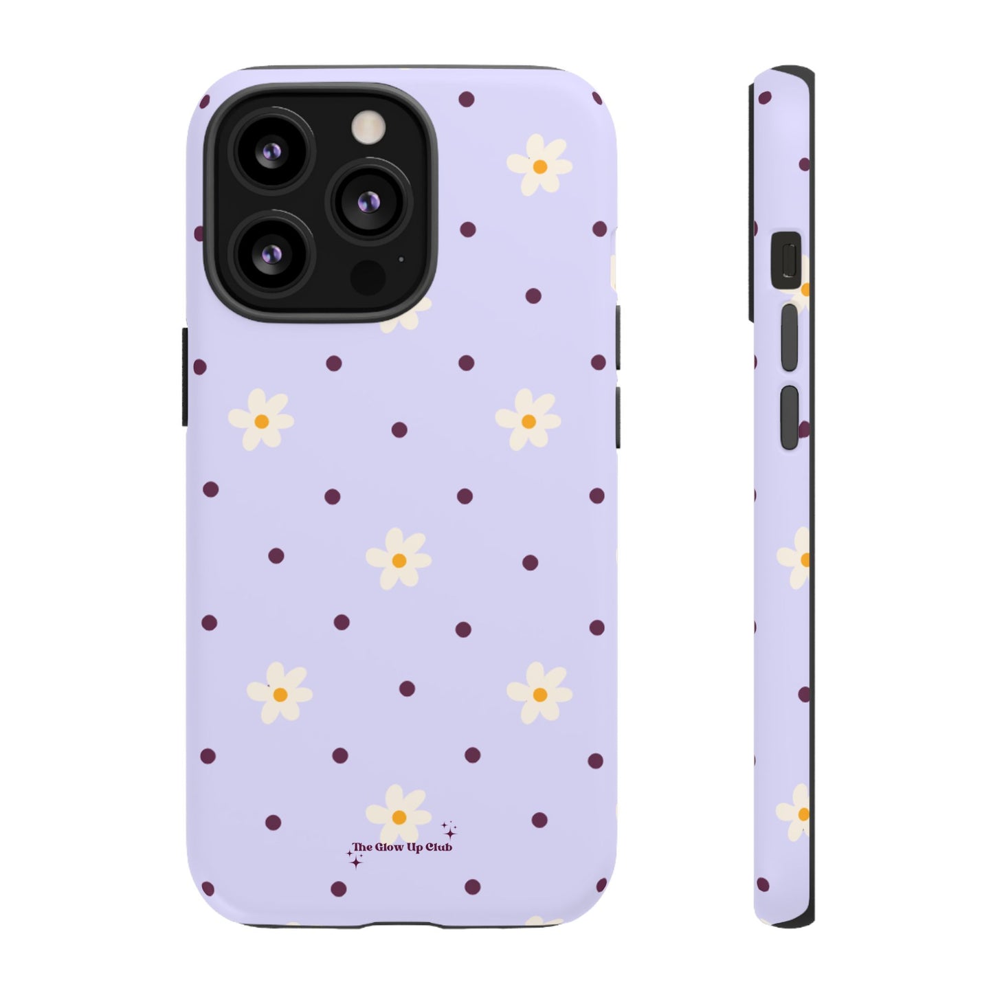 Flowers and dots purple - tough case