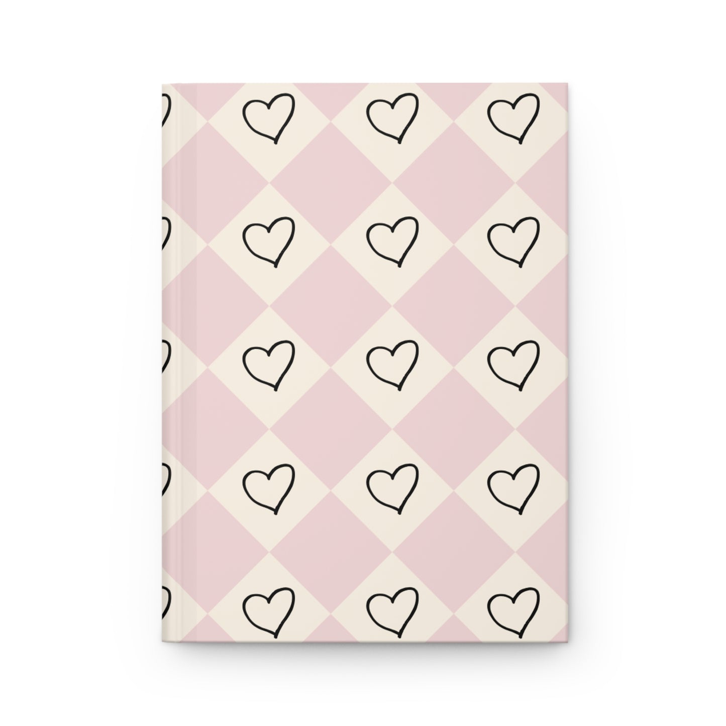 Pink heart checkers Journal