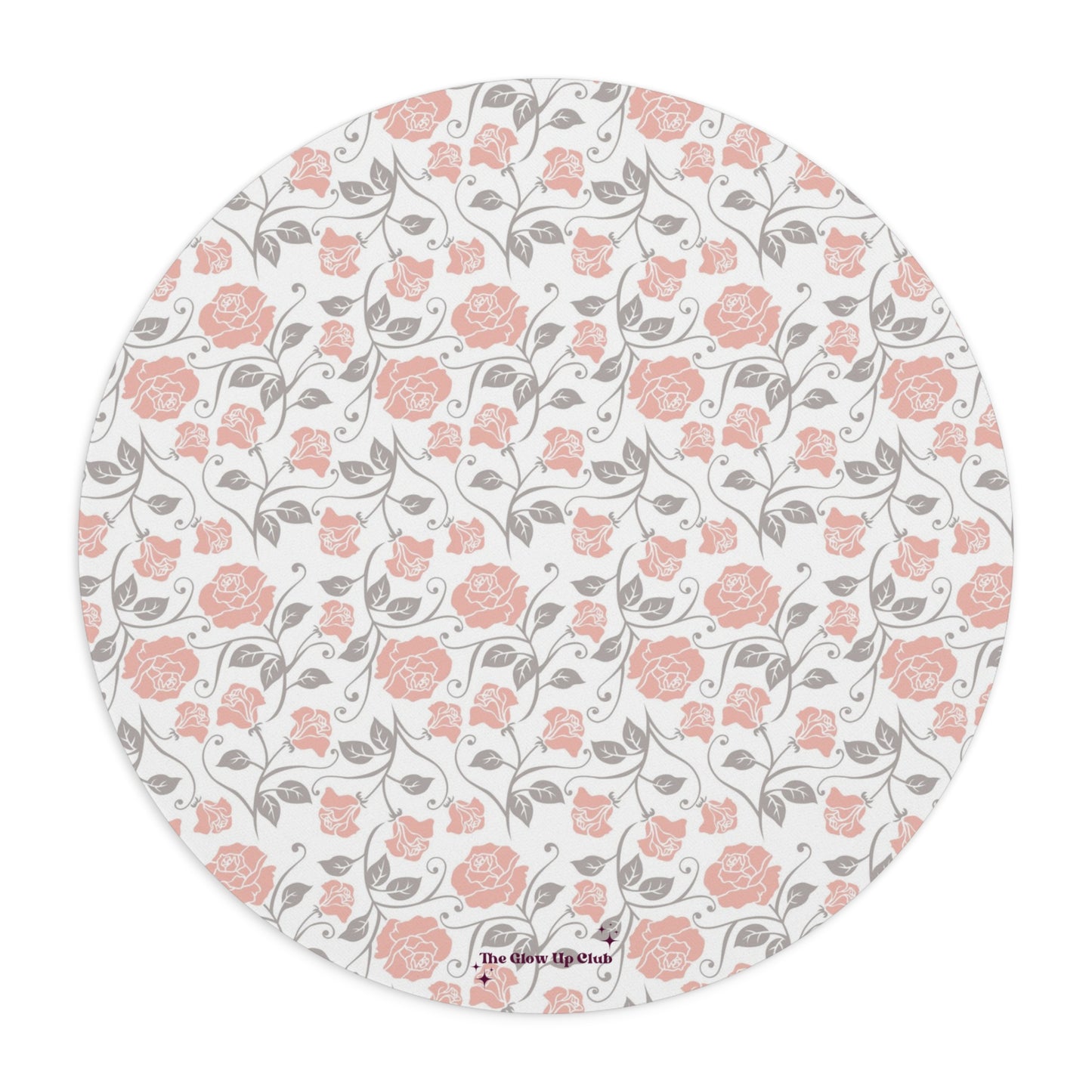 Small roses cream - Round Small Mouse Pad