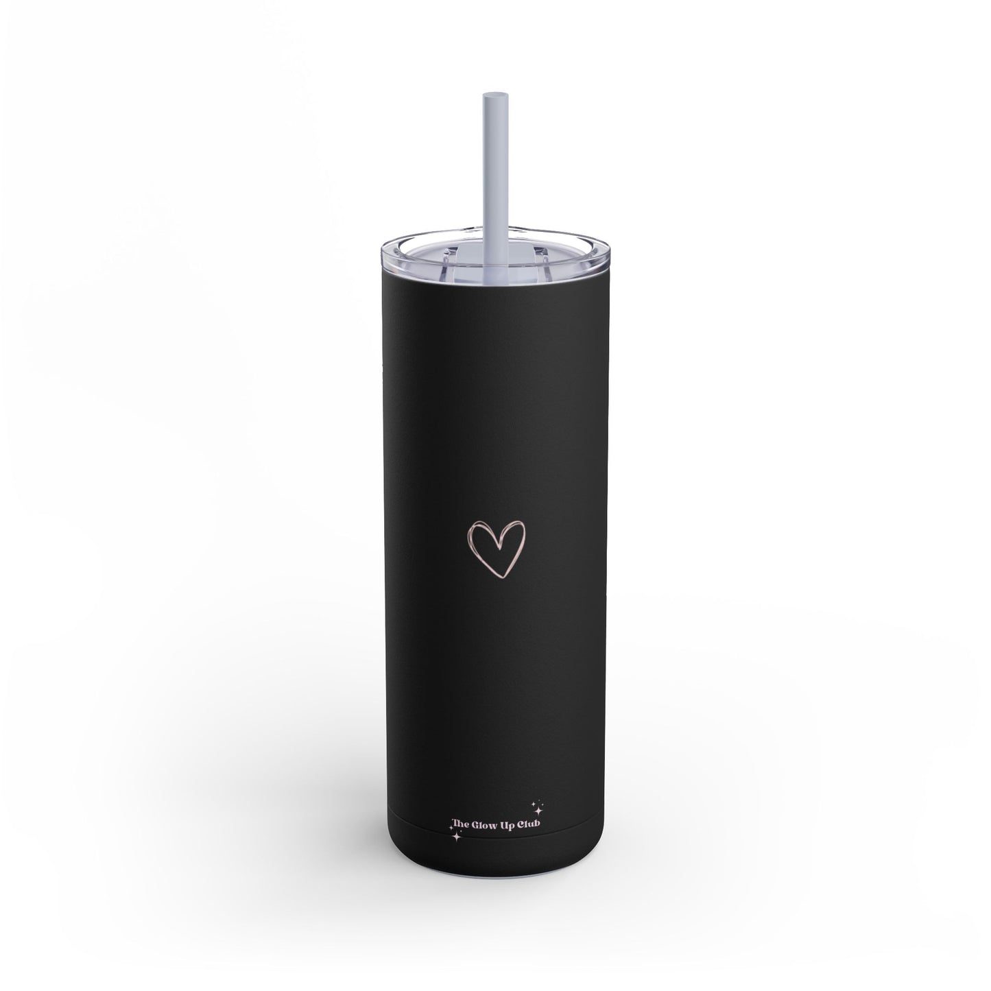 Minimalistic heart black Tumbler, 20oz