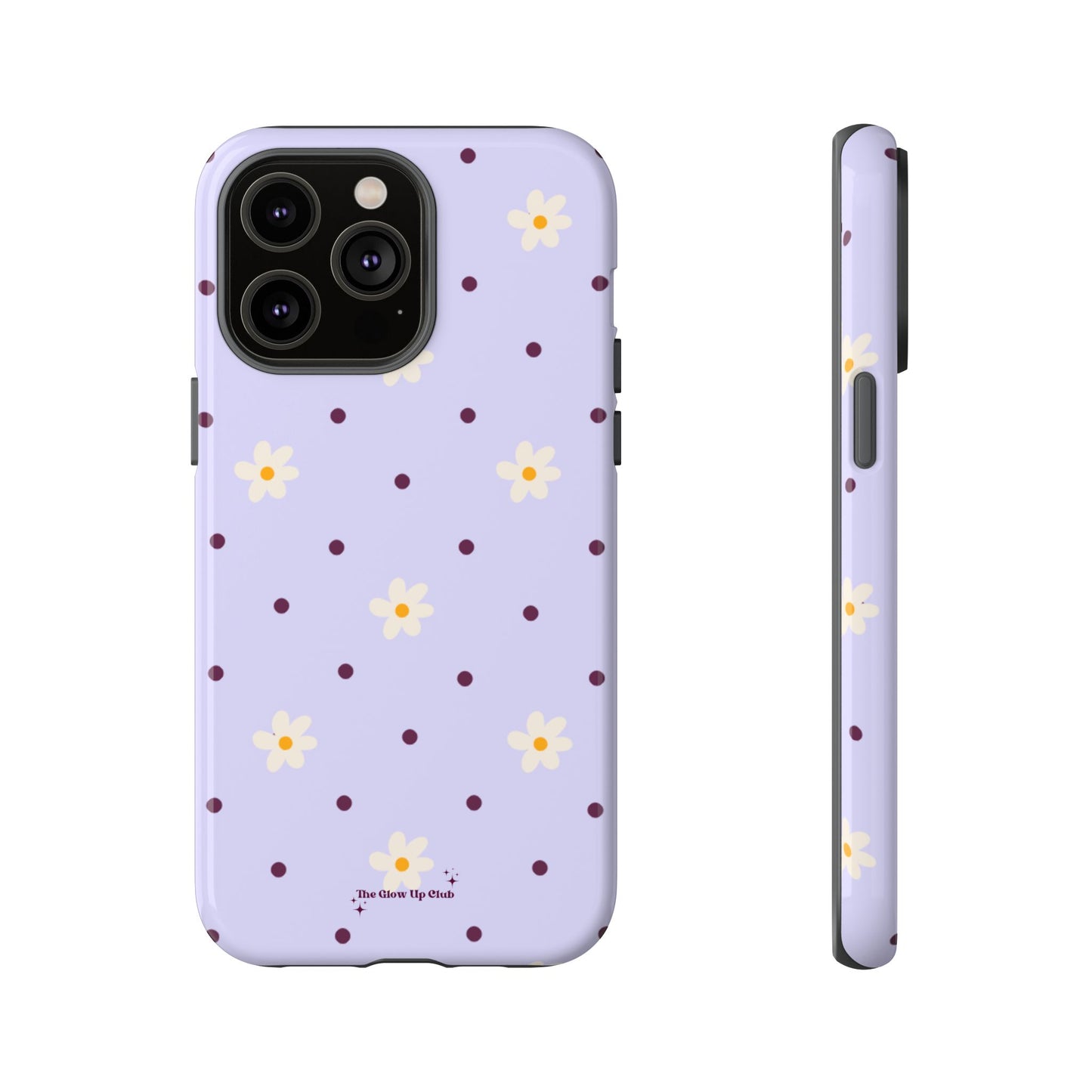 Flowers and dots purple - tough case
