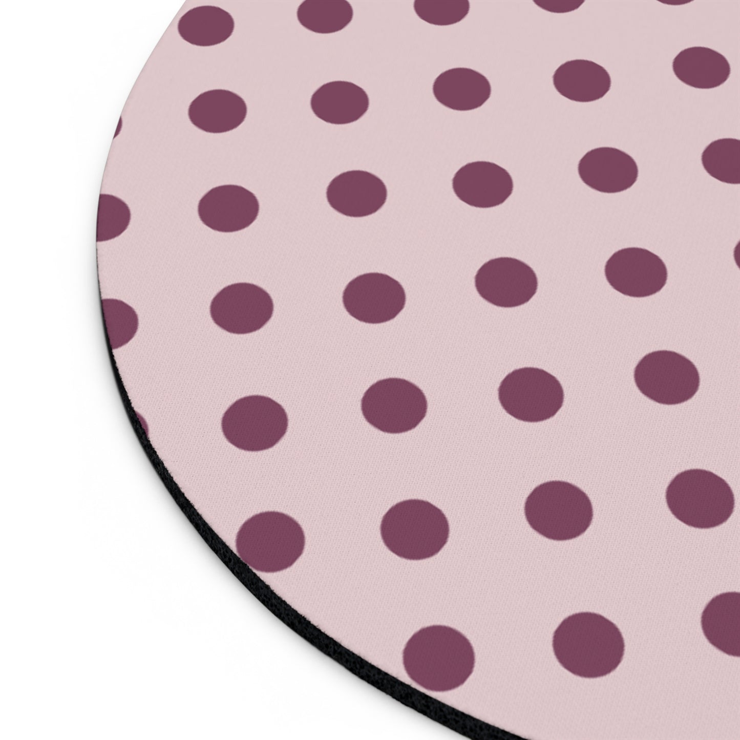 Pink purple dots - Round Small Mouse Pad