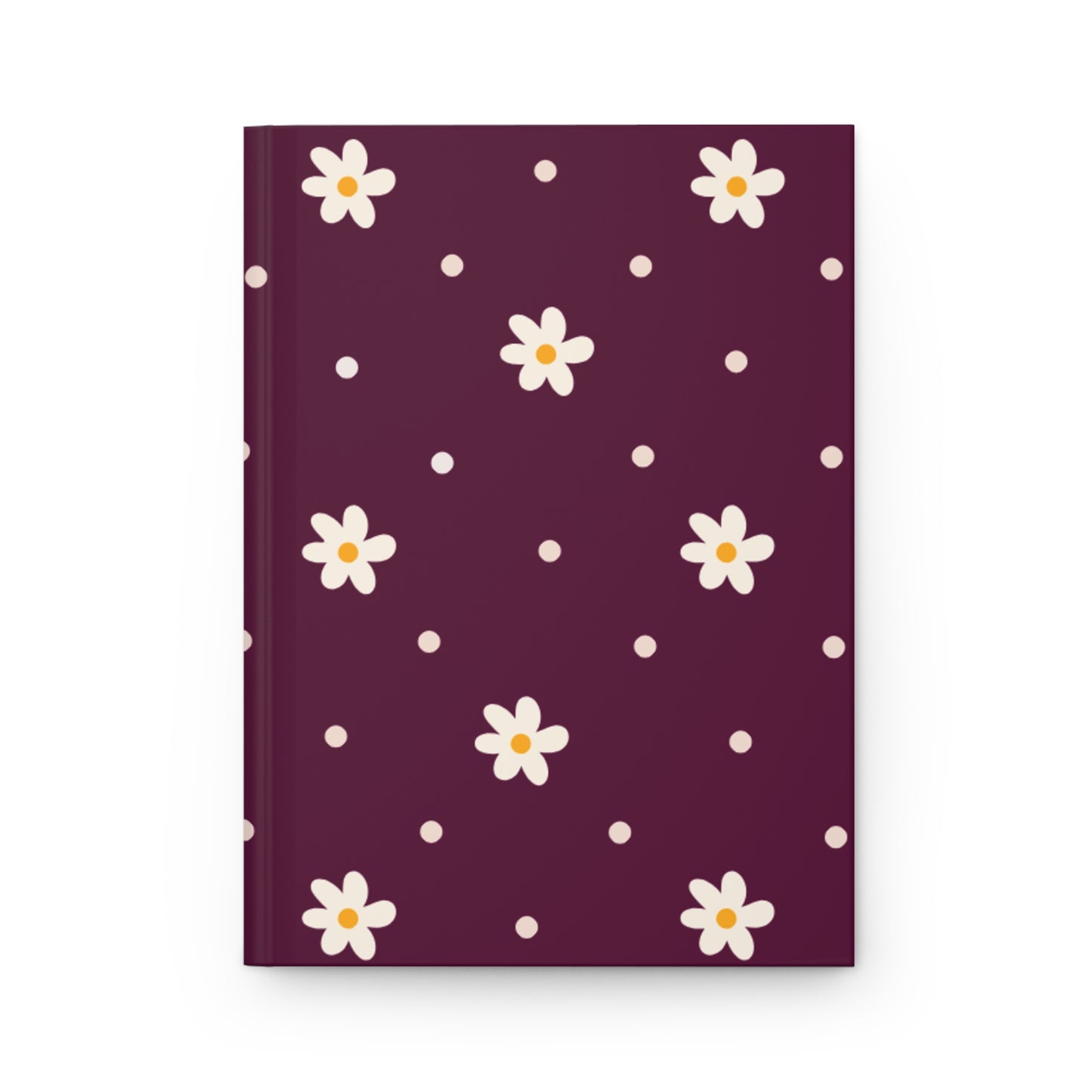 Flowers and dots burgundy Journal