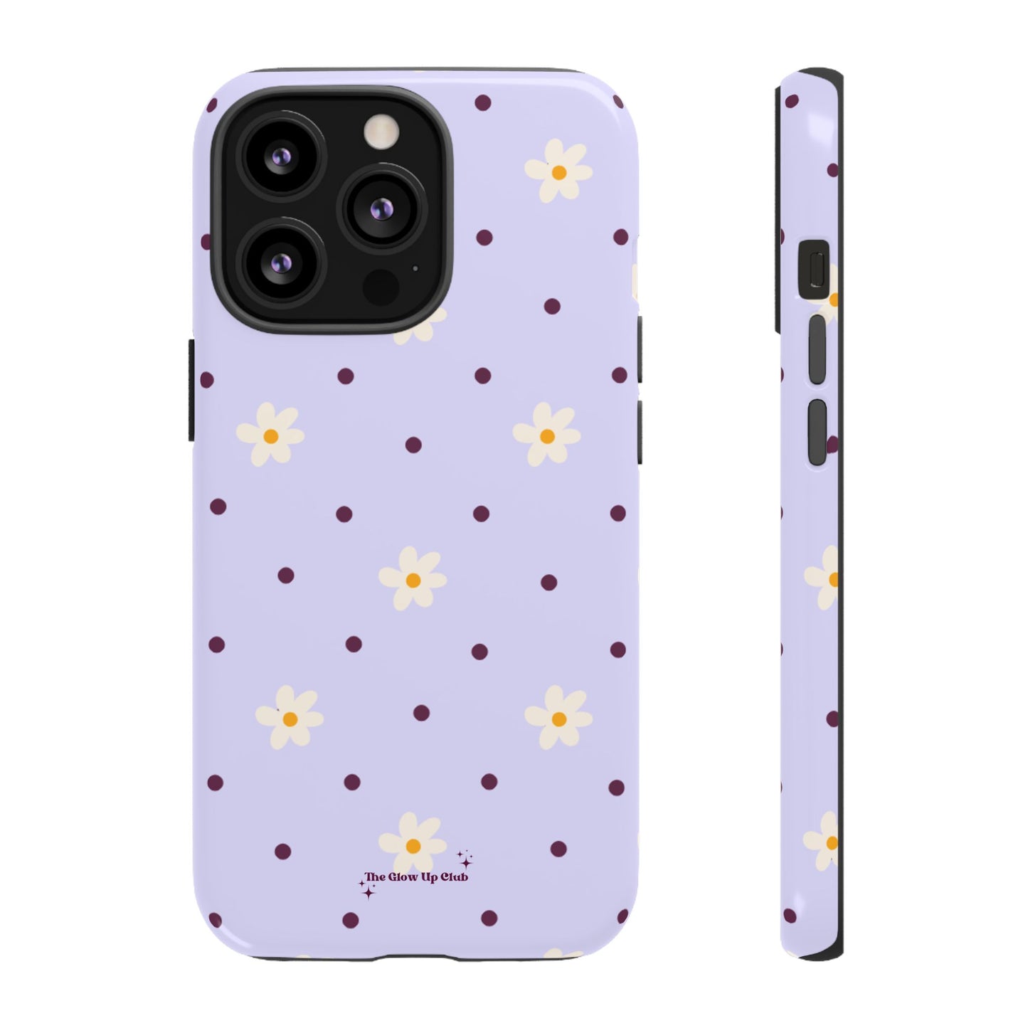 Flowers and dots purple - tough case