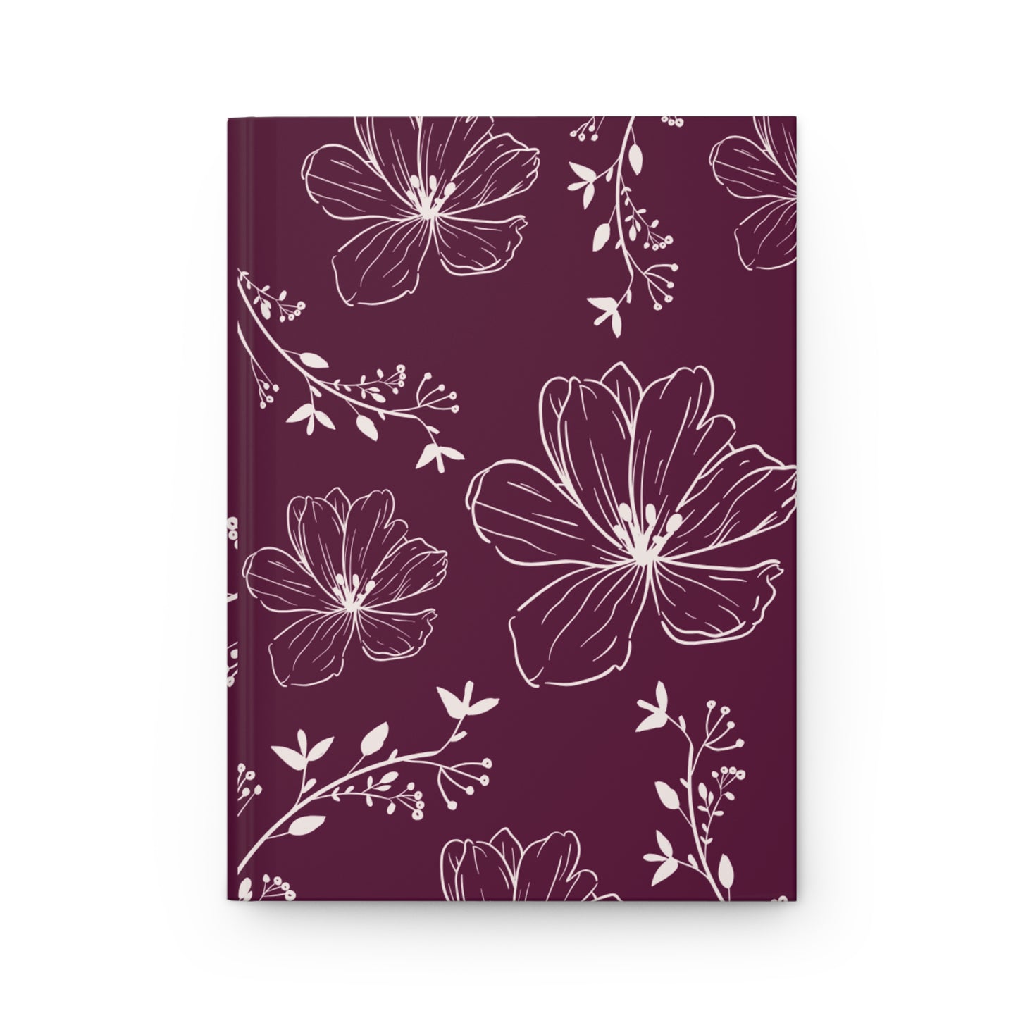 Realistic flowers burgundy Journal