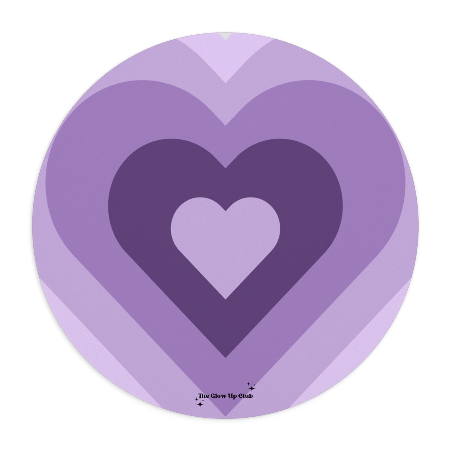 Heart layers purple - Round Small Mouse Pad