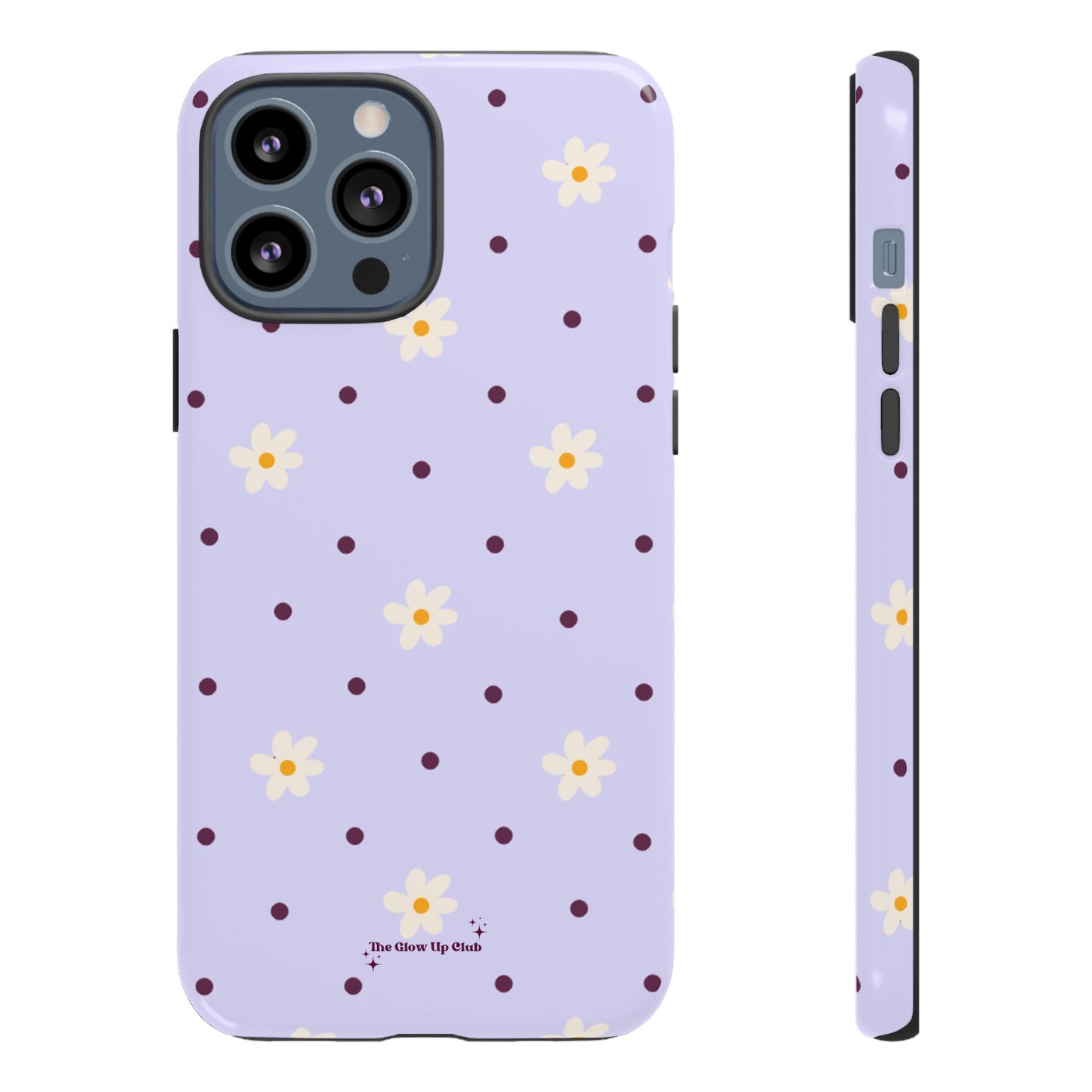 Flowers and dots purple - tough case