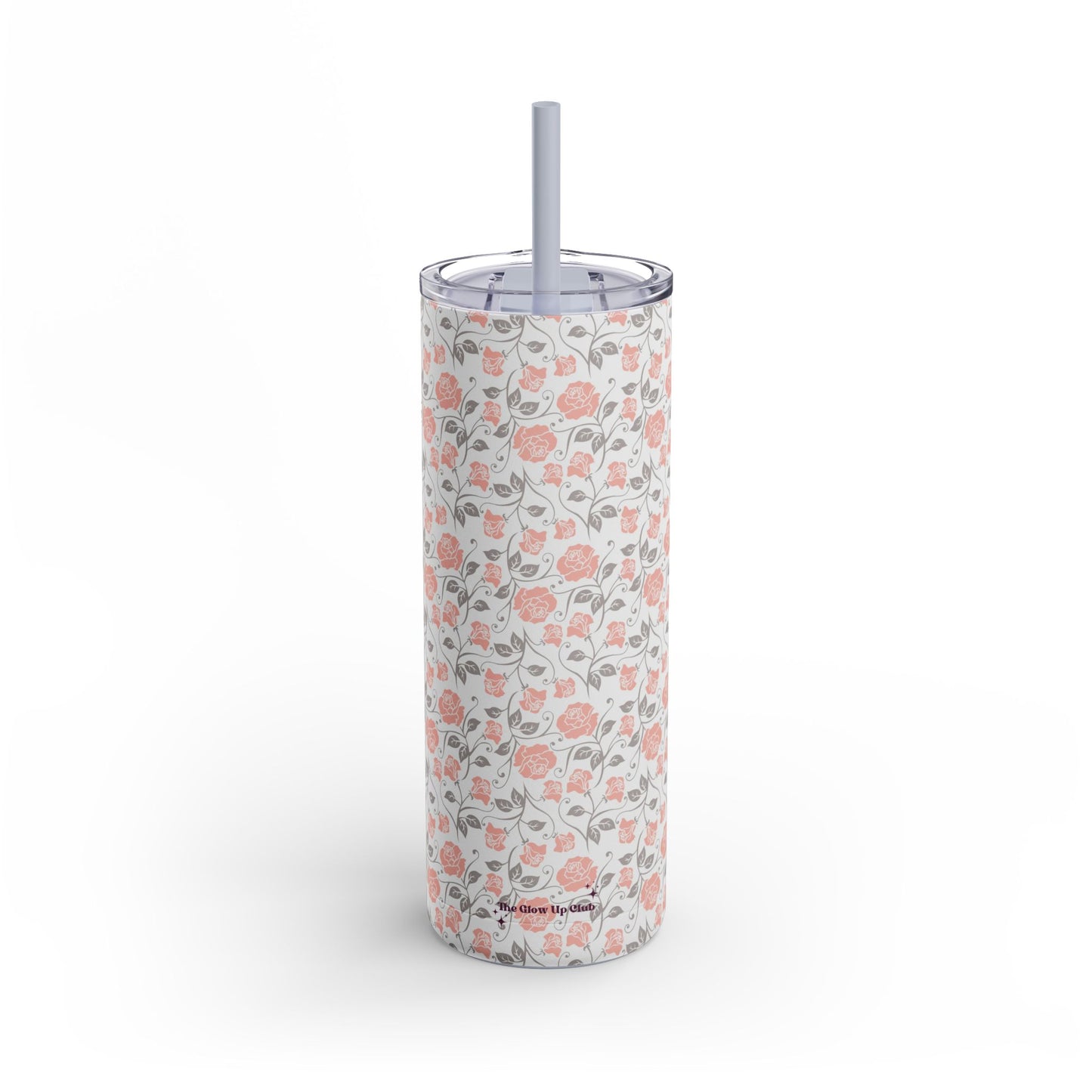 Small roses cream Tumbler, 20oz