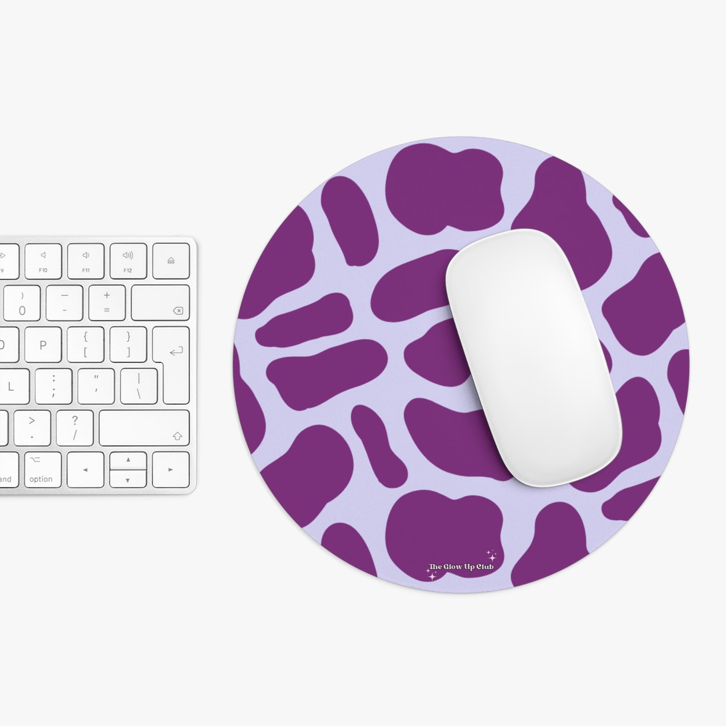 Purple giraffe - Round Small Mouse Pad