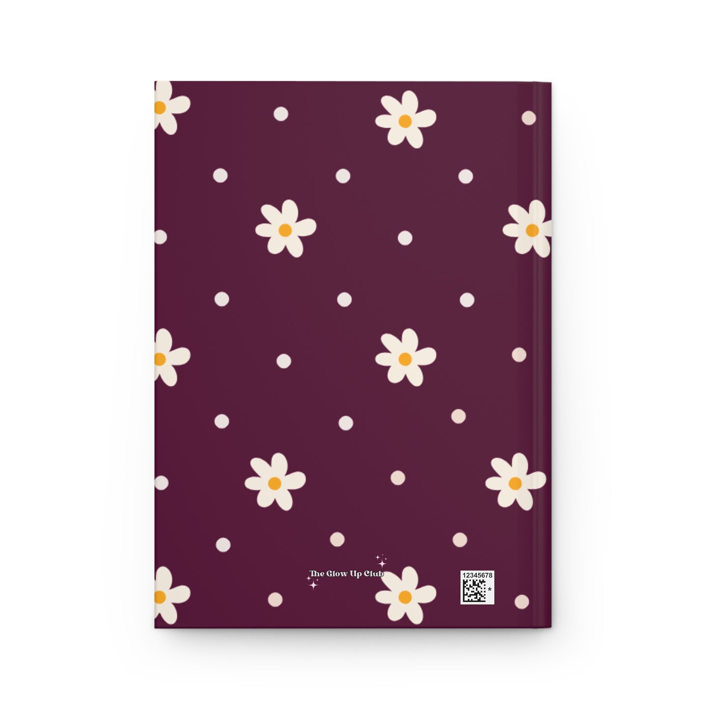 Flowers and dots burgundy Journal