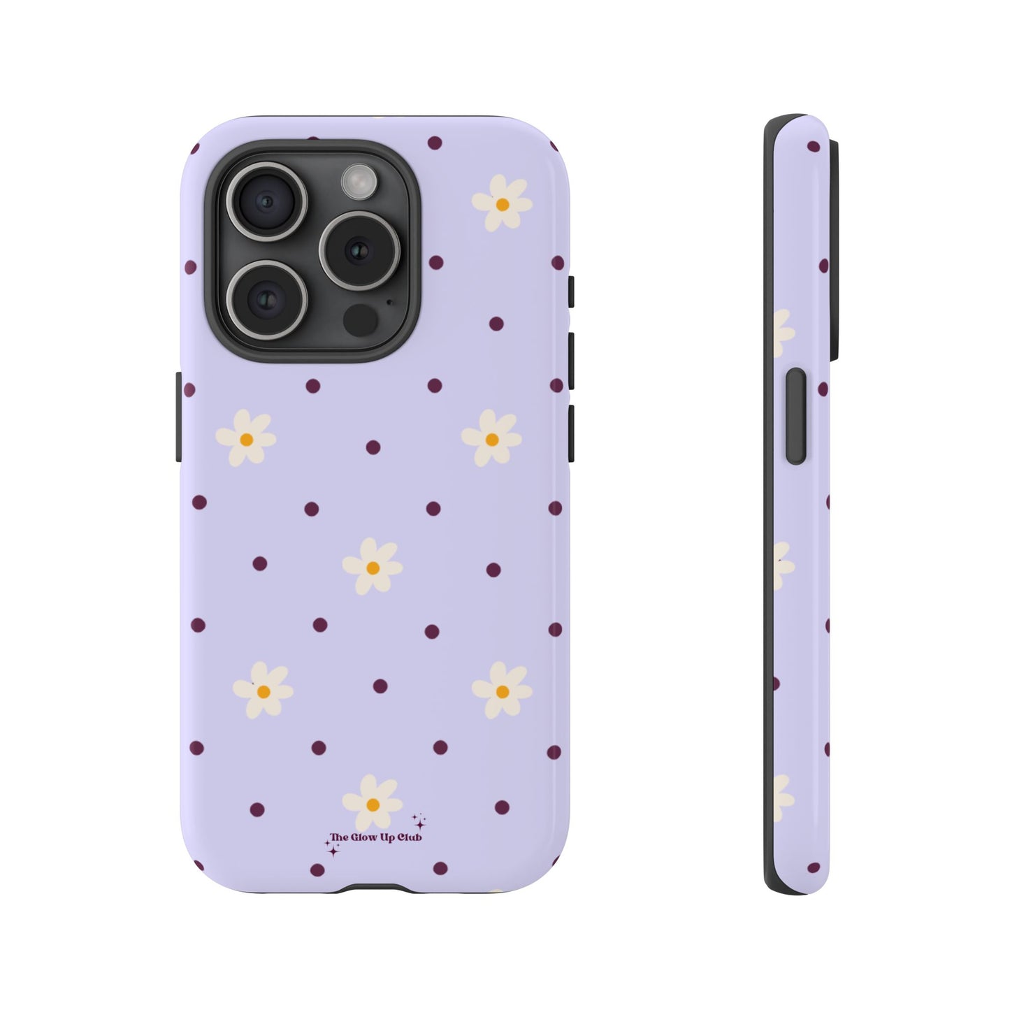 Flowers and dots purple - tough case