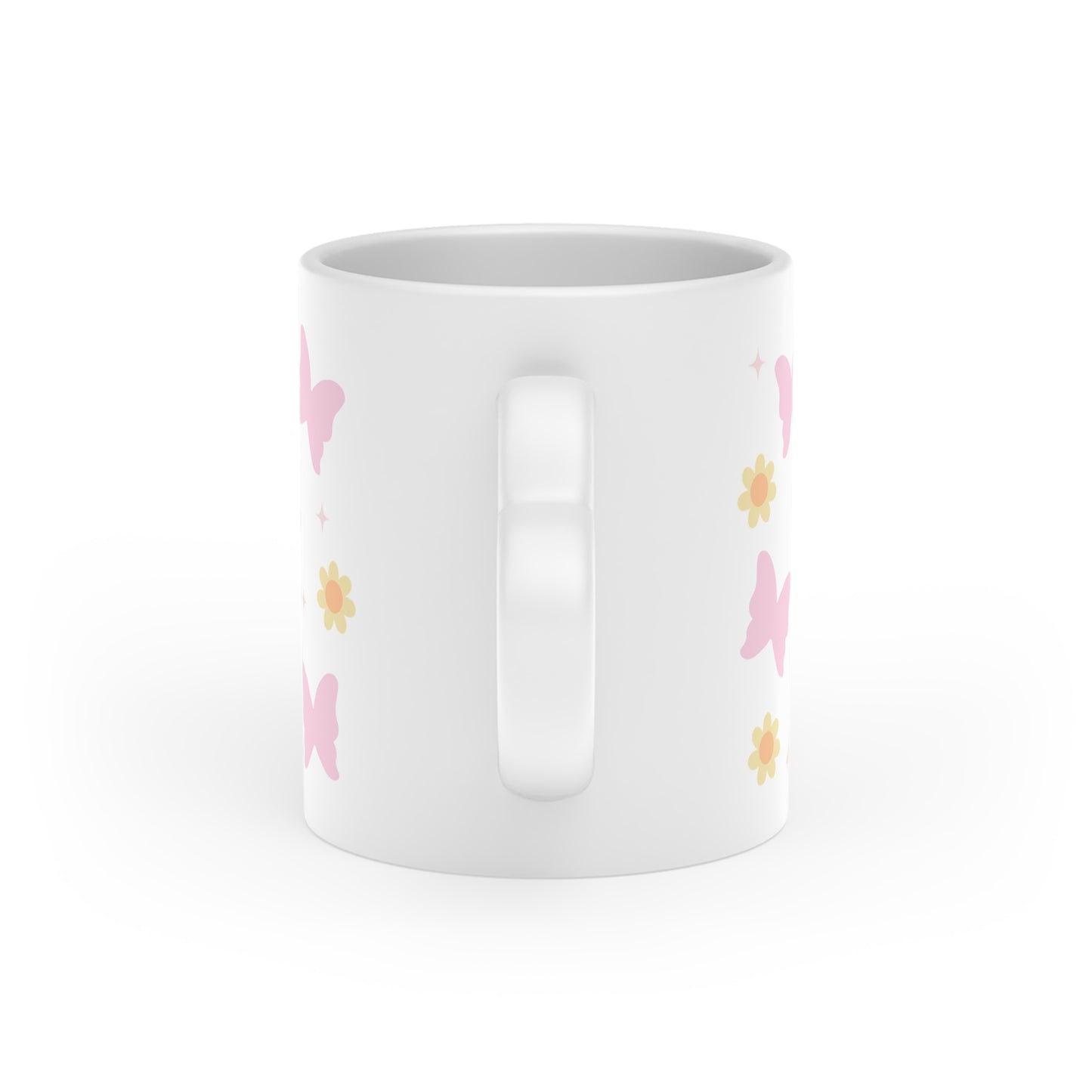 Butterflies & flowers Heart-Shaped Mug