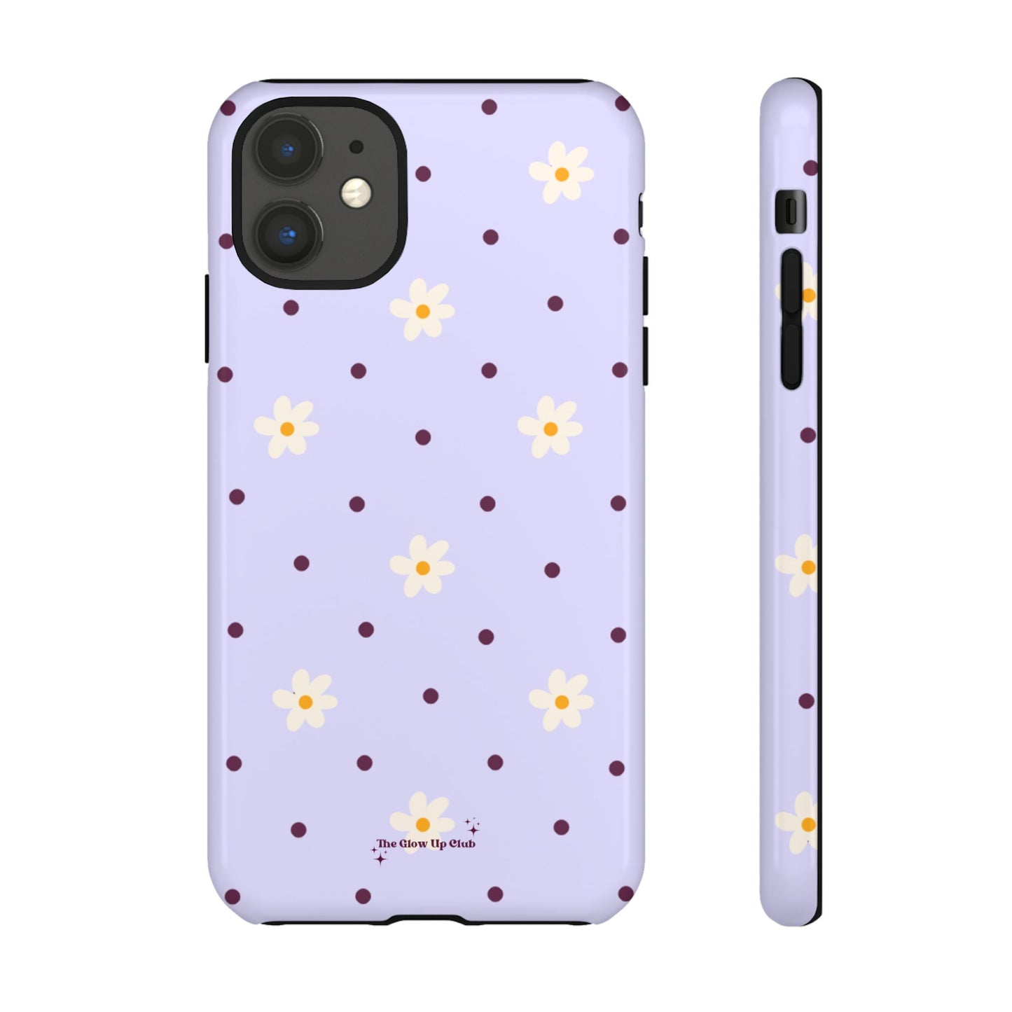Flowers and dots purple - tough case