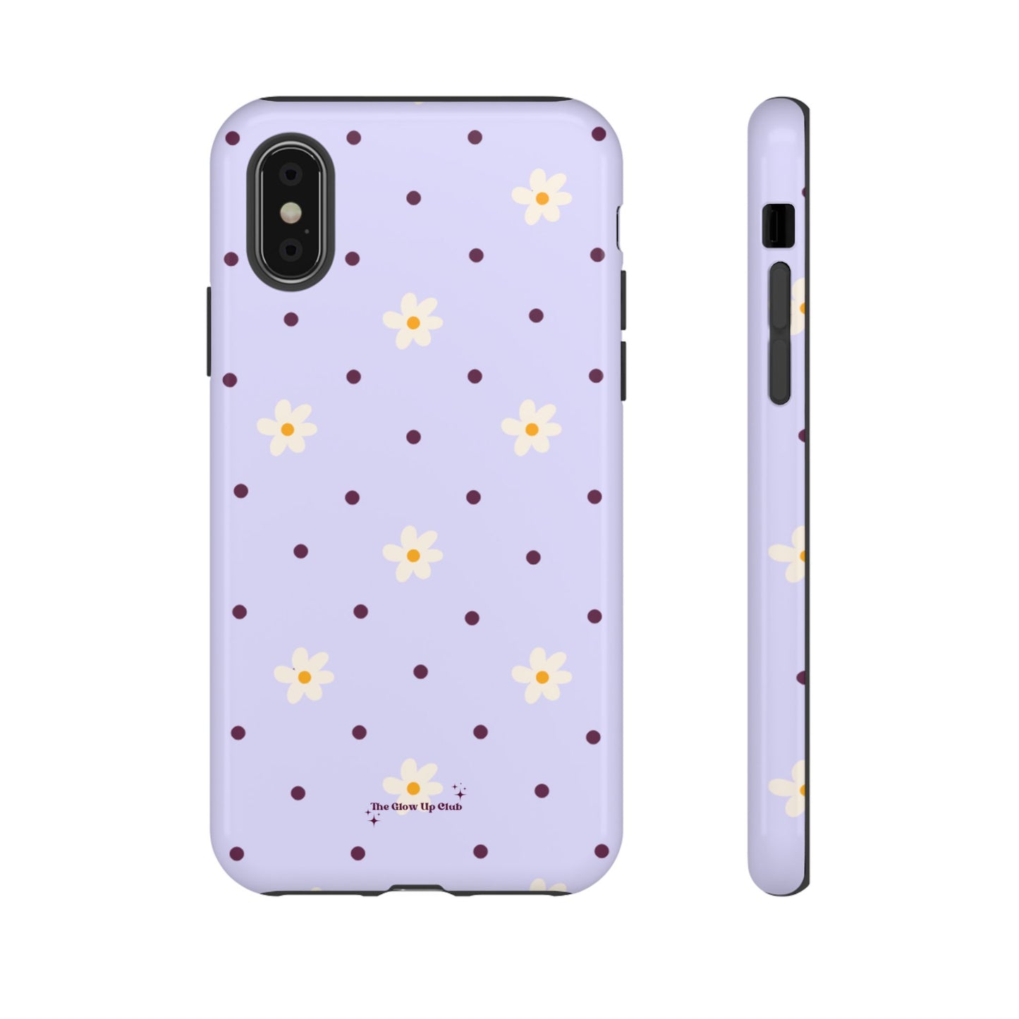 Flowers and dots purple - tough case