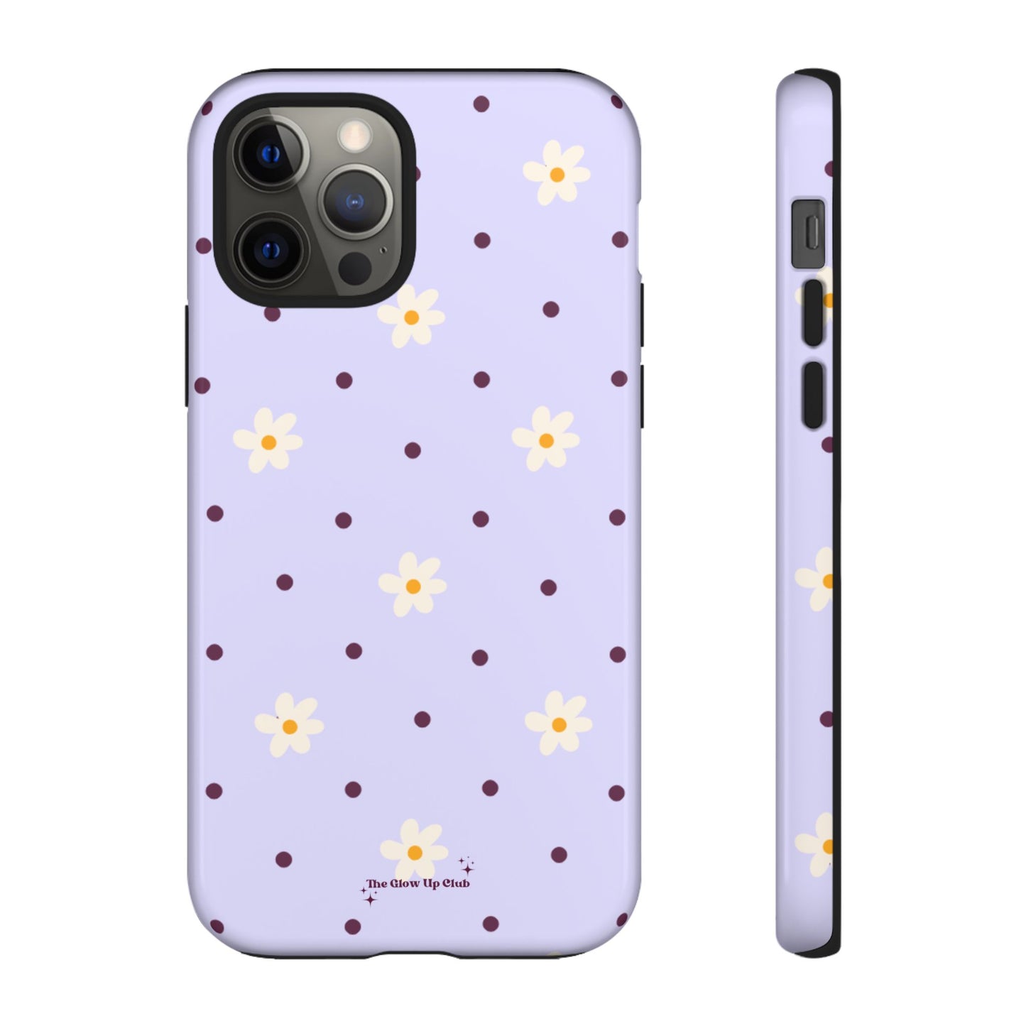 Flowers and dots purple - tough case