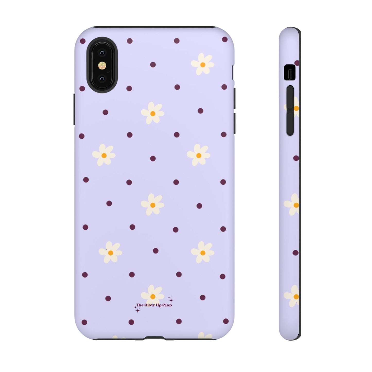 Flowers and dots purple - tough case