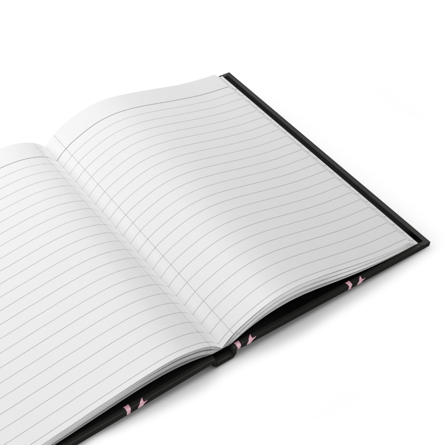 Crooked ribbon pattern black Journal