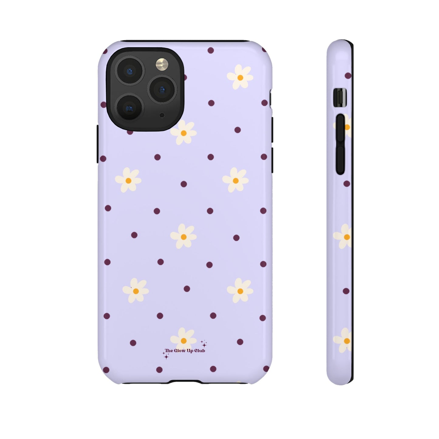 Flowers and dots purple - tough case