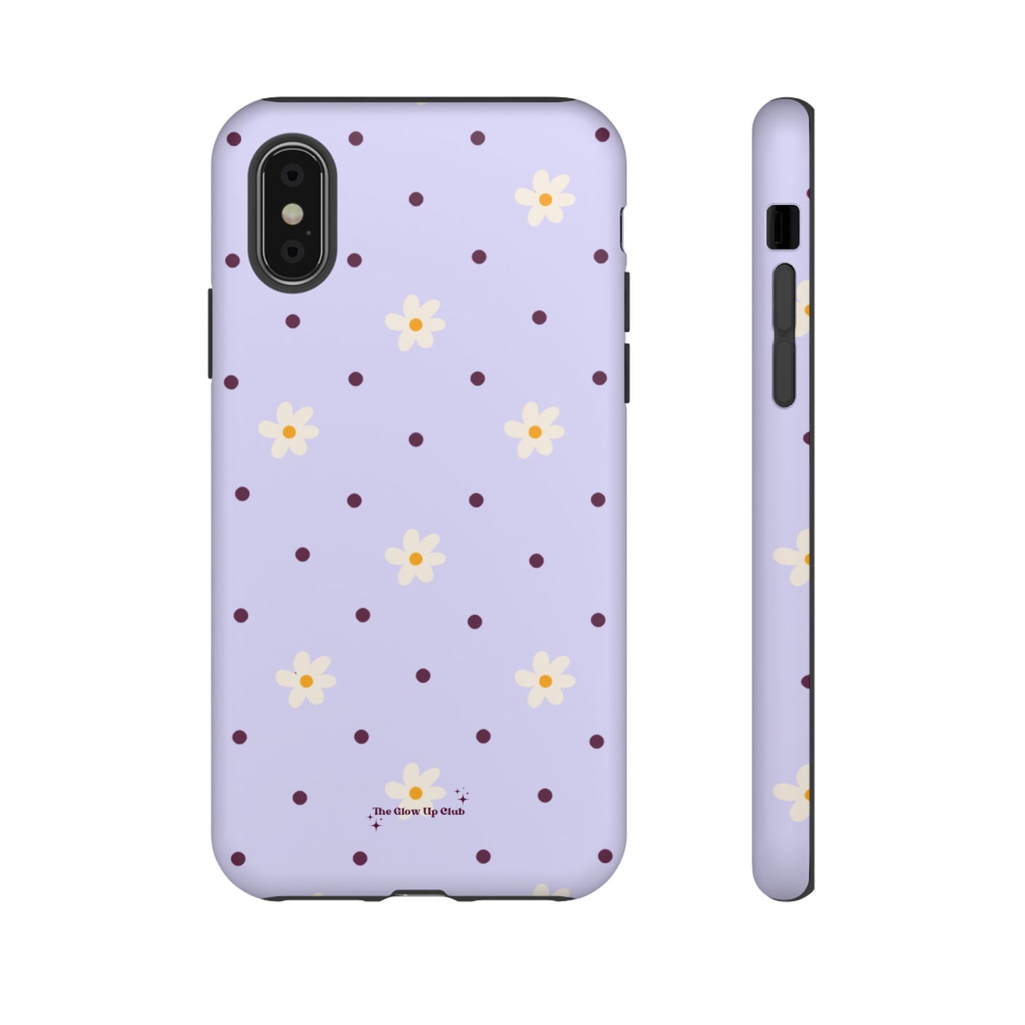 Flowers and dots purple - tough case