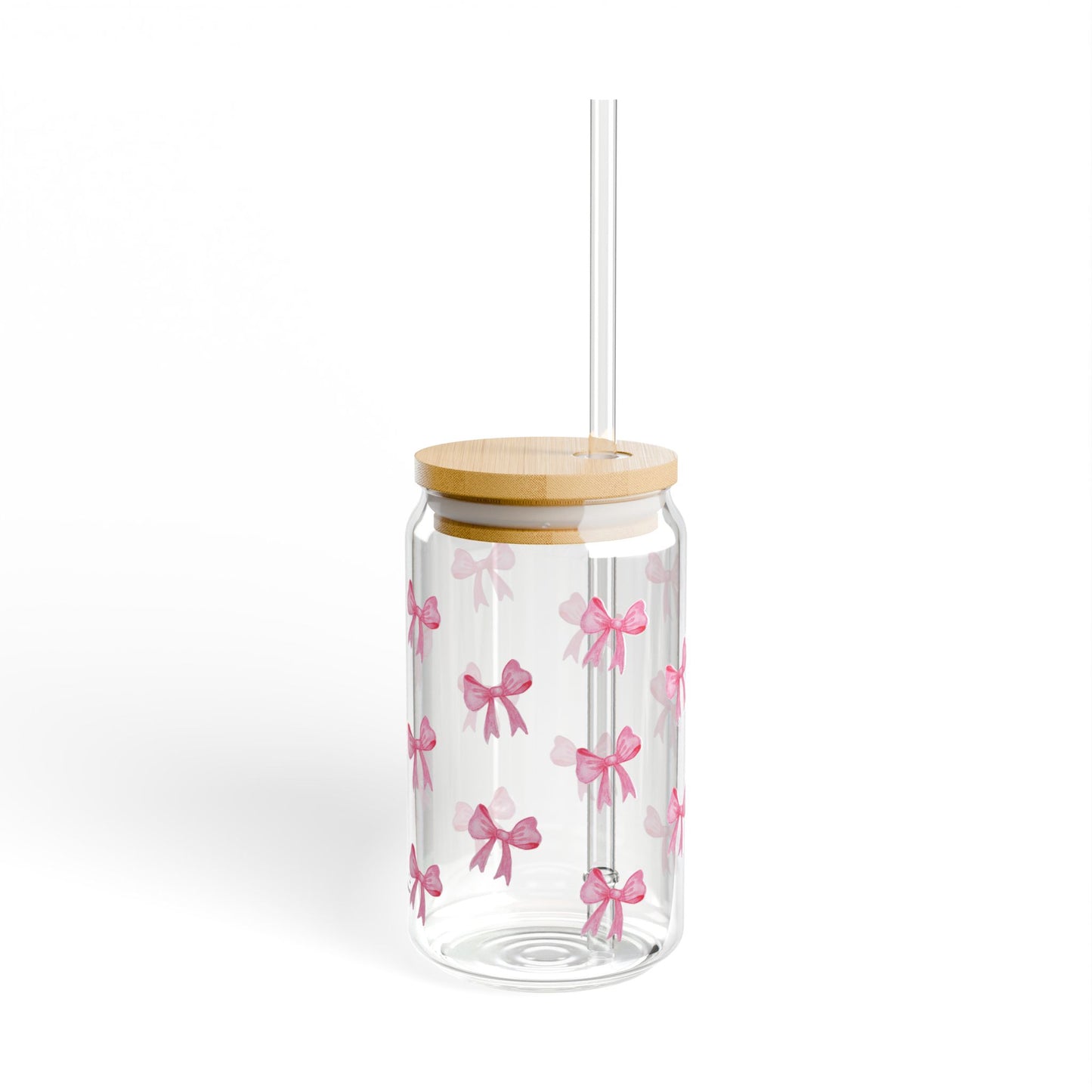 Ribbon pattern - 16 oz Glass Sipper