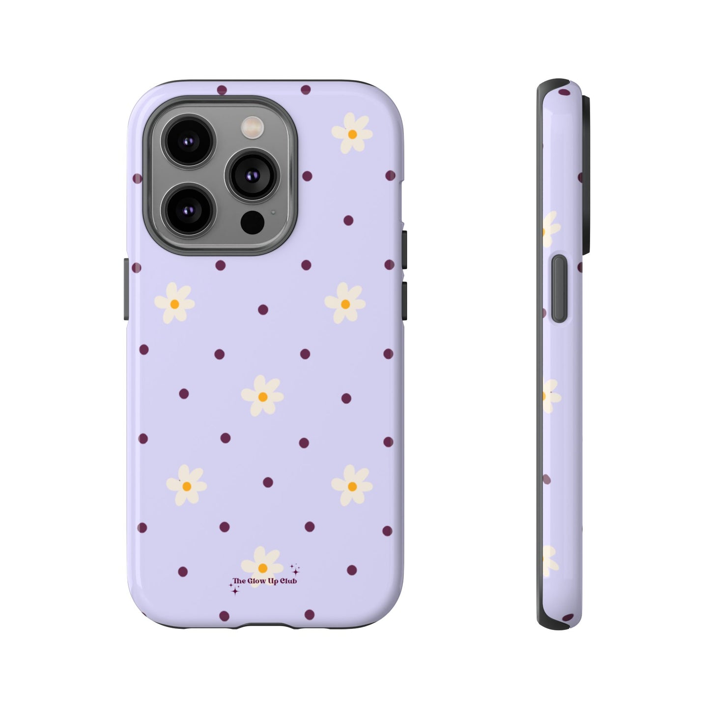 Flowers and dots purple - tough case