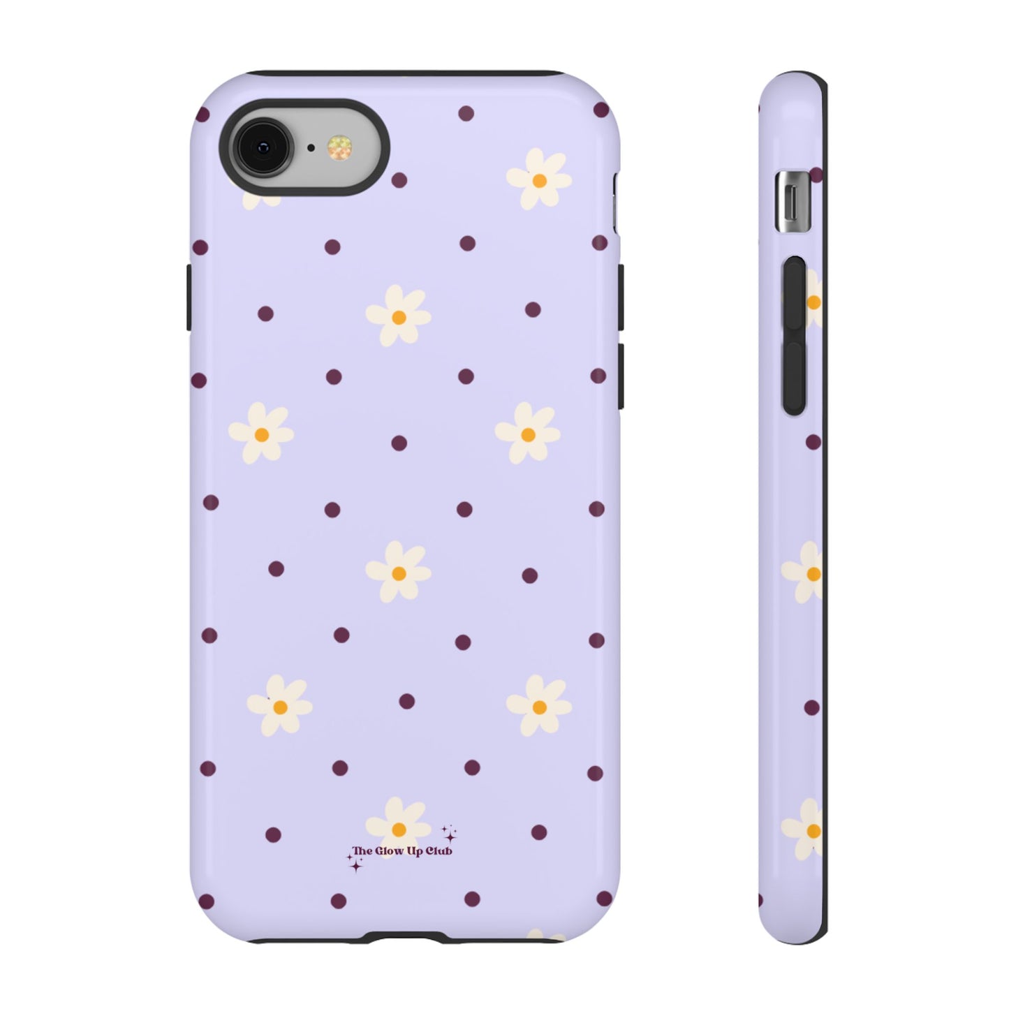 Flowers and dots purple - tough case