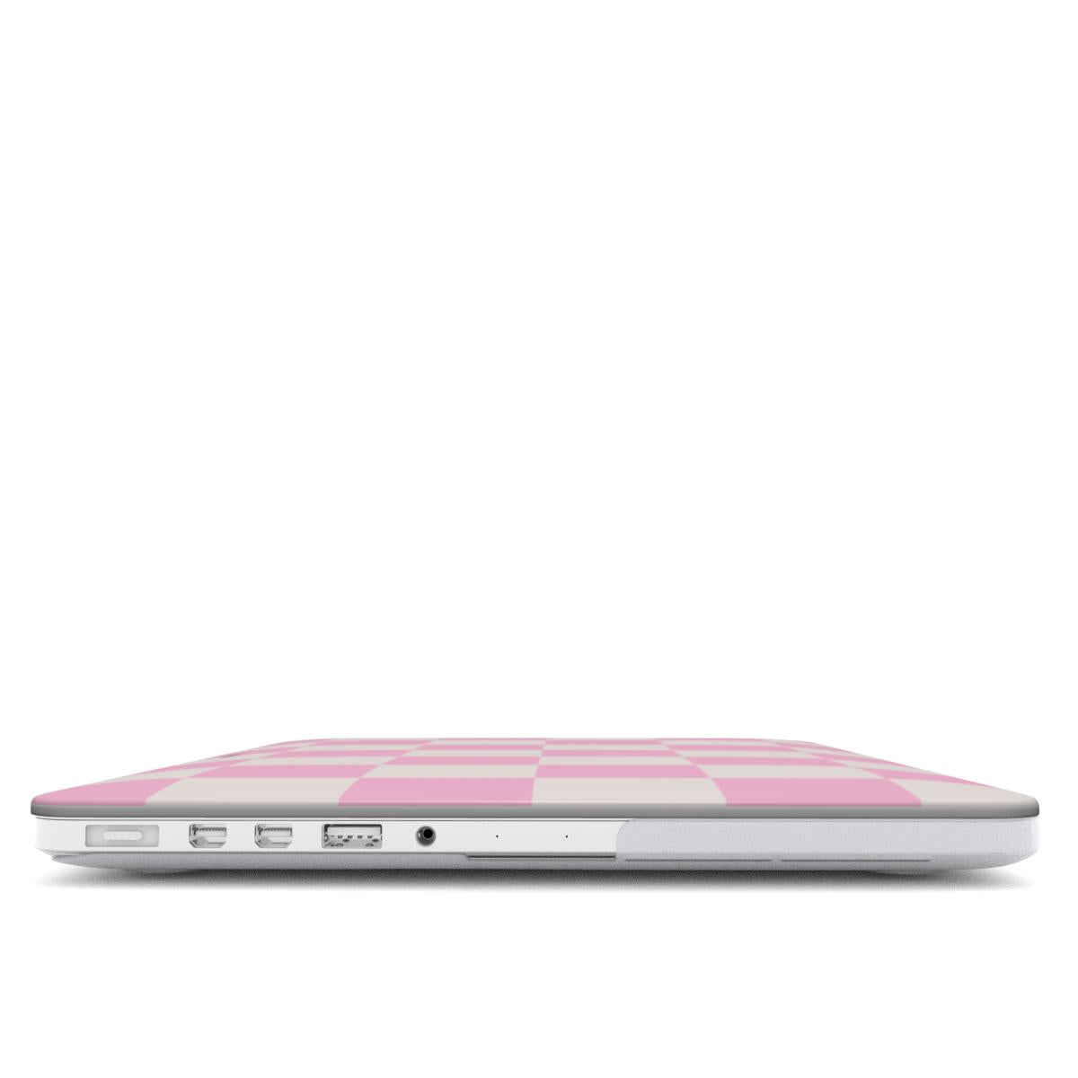 Bright pink checkers MacBook Case