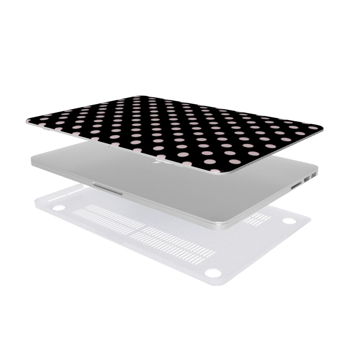 Black dots MacBook Case