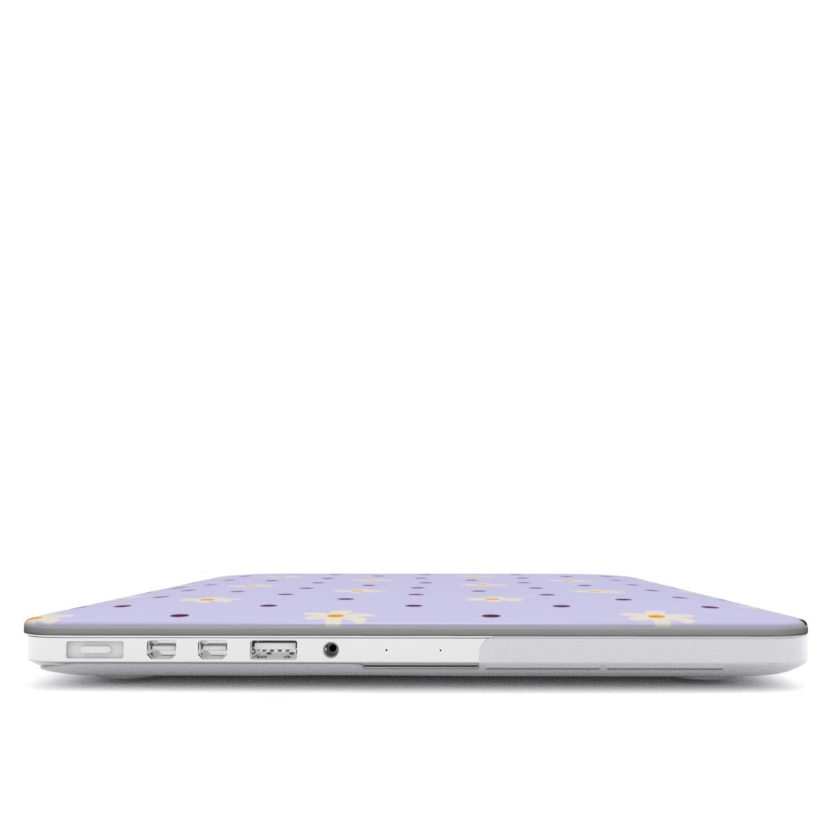 Flowers and dots purple MacBook Case