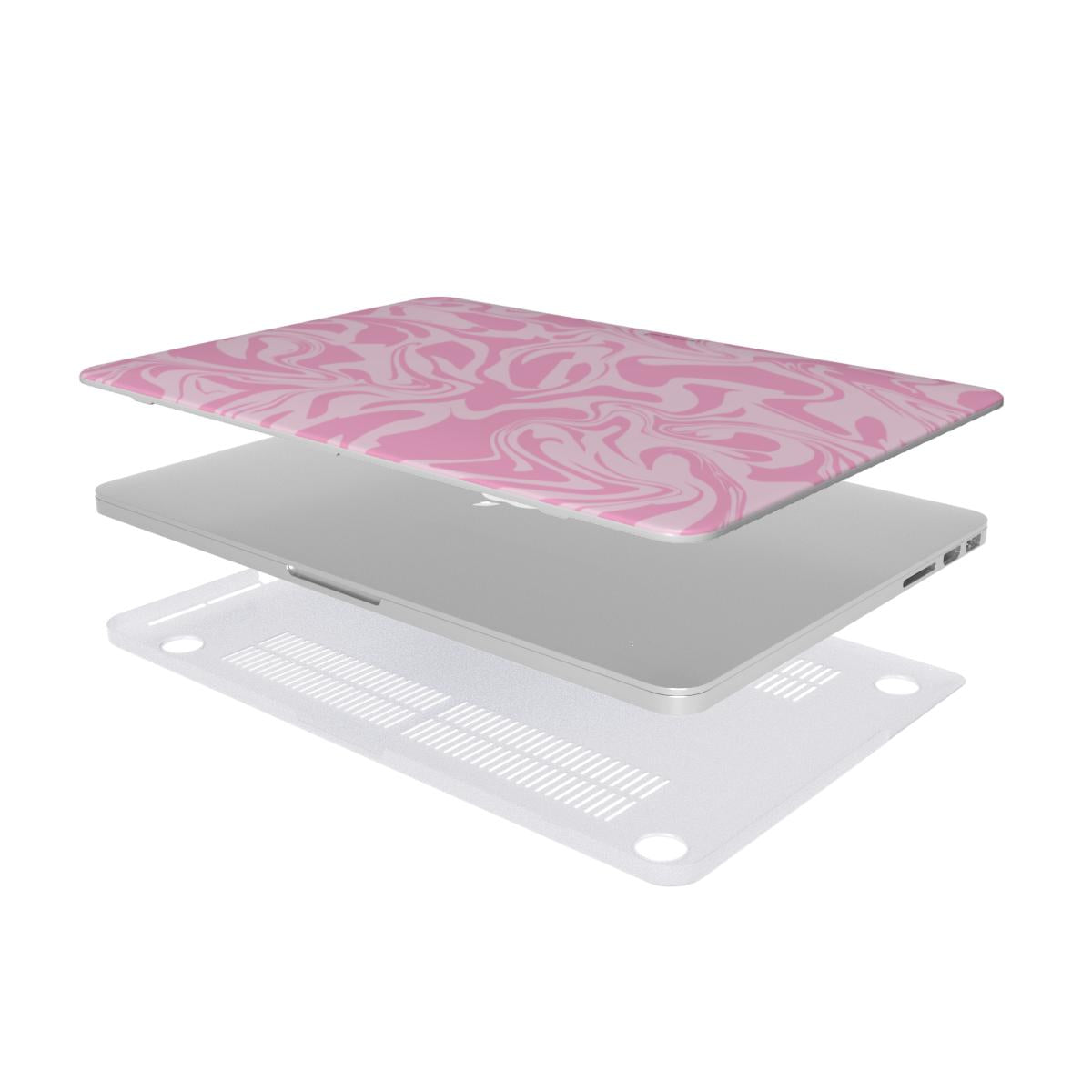 Abstract pink pattern MacBook Case