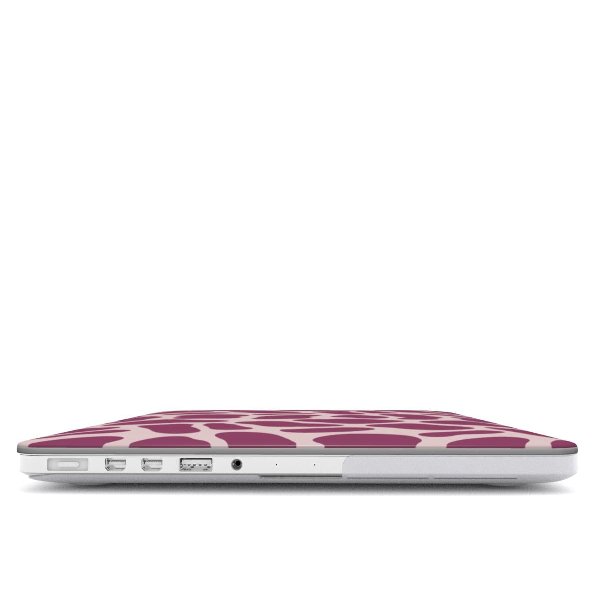 Burgundy giraffe MacBook Case