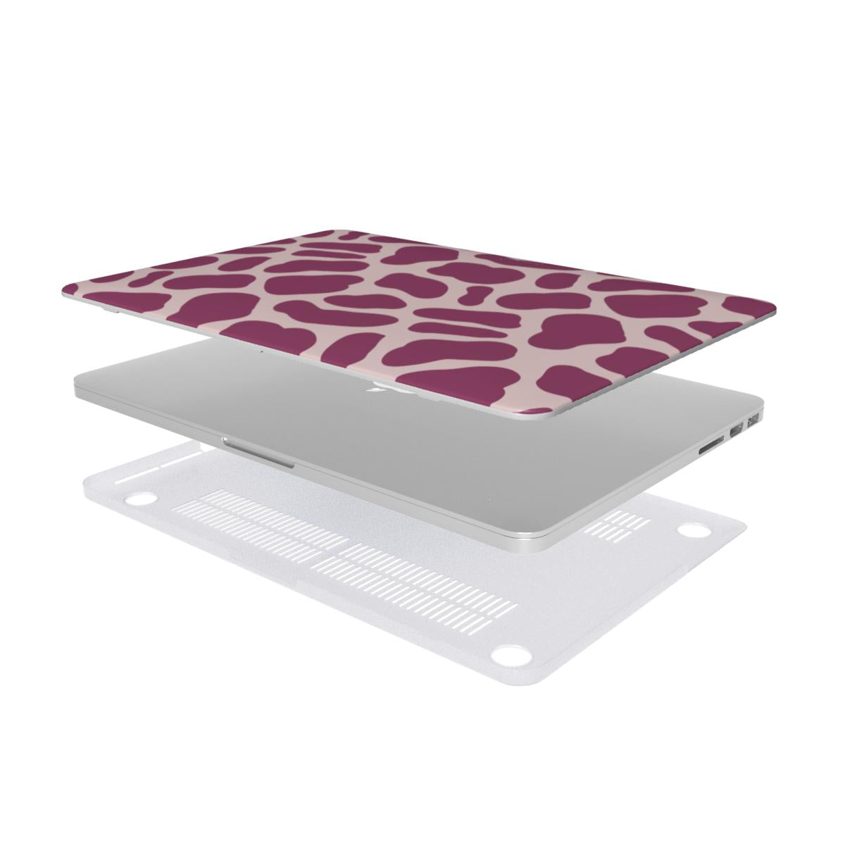 Burgundy giraffe MacBook Case
