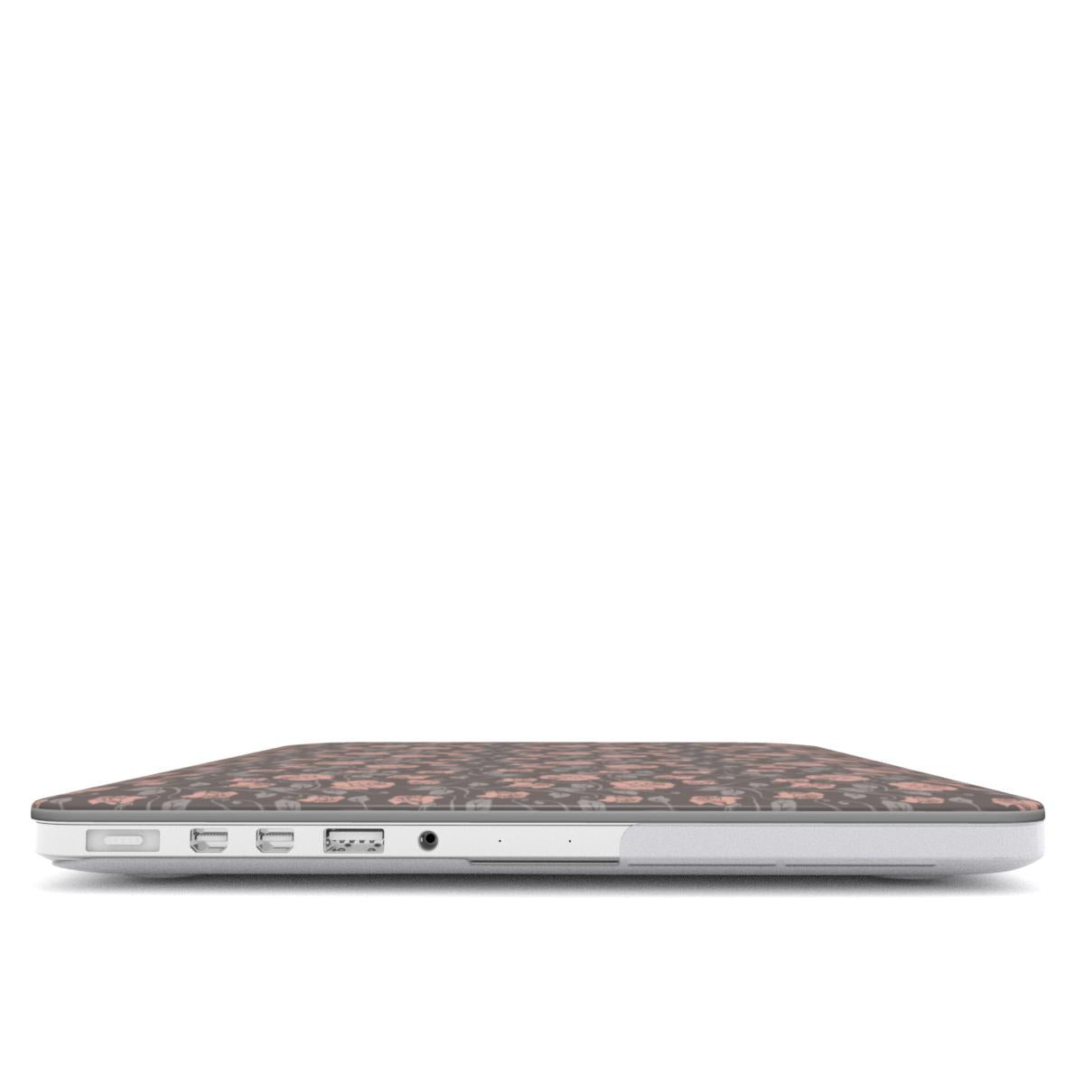 Small roses brown MacBook Case