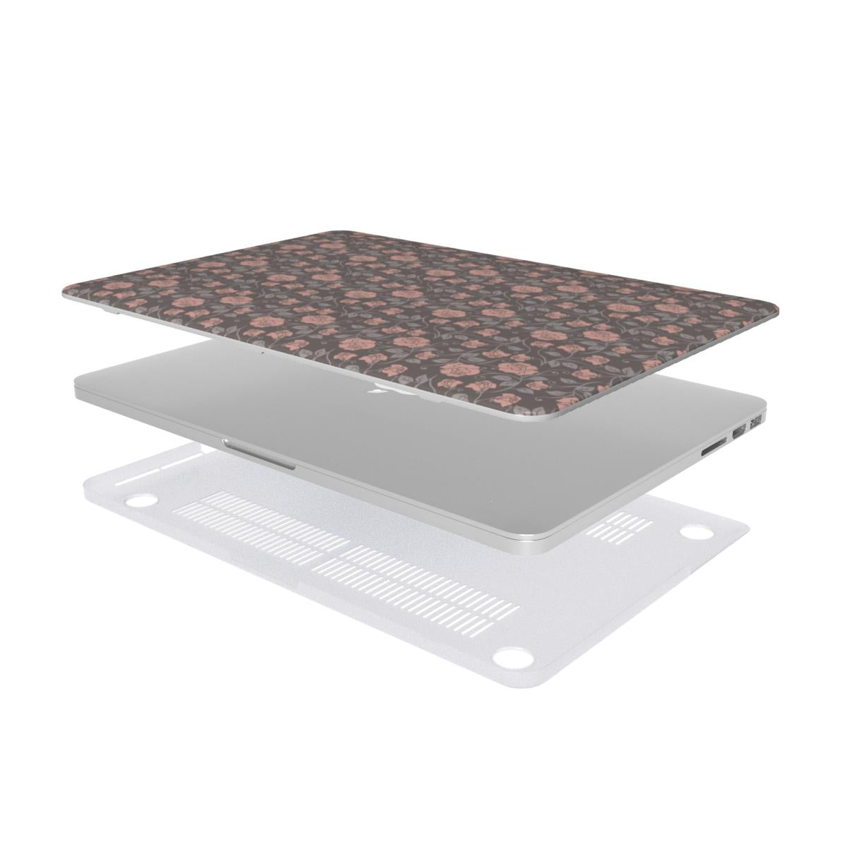 Small roses brown MacBook Case