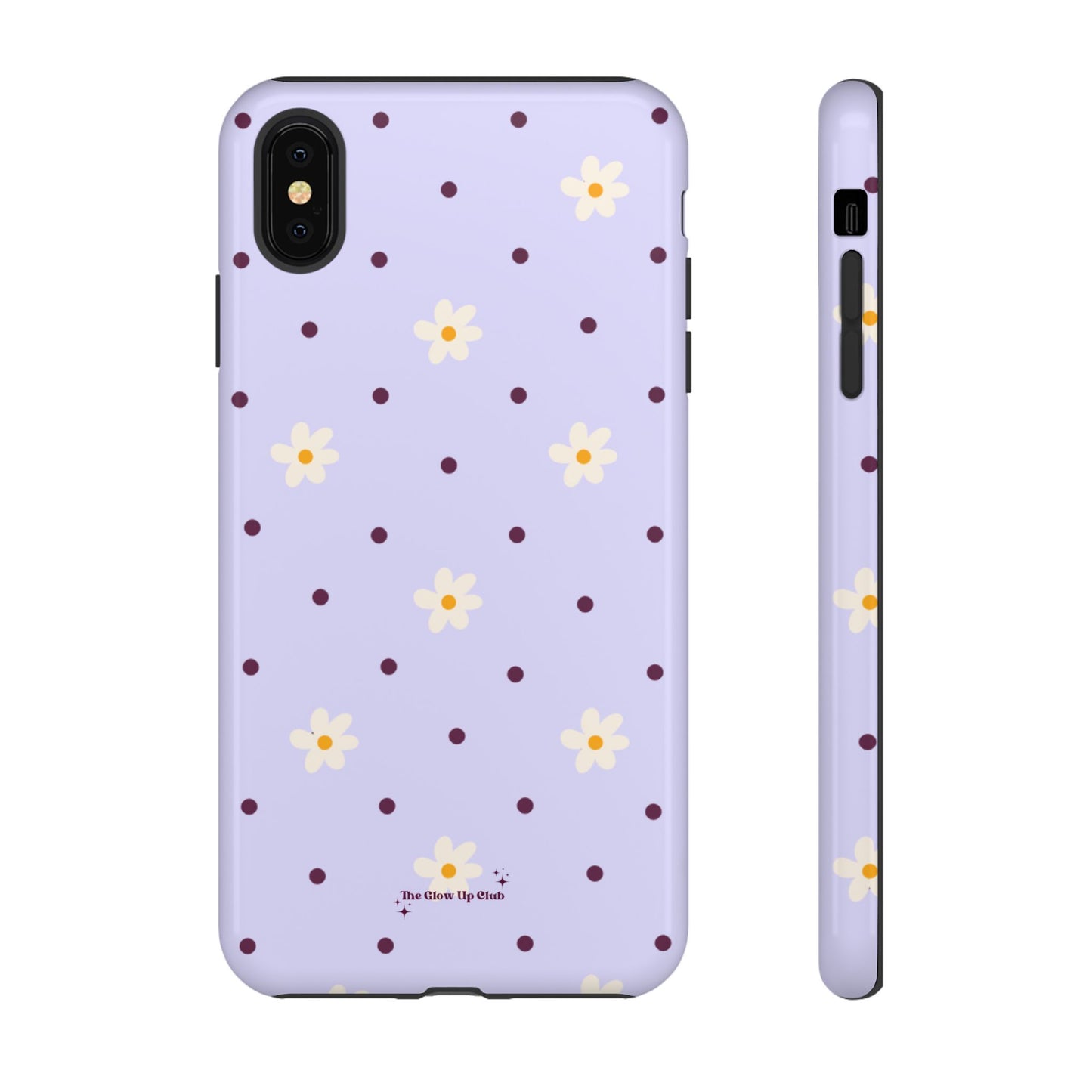Flowers and dots purple - tough case