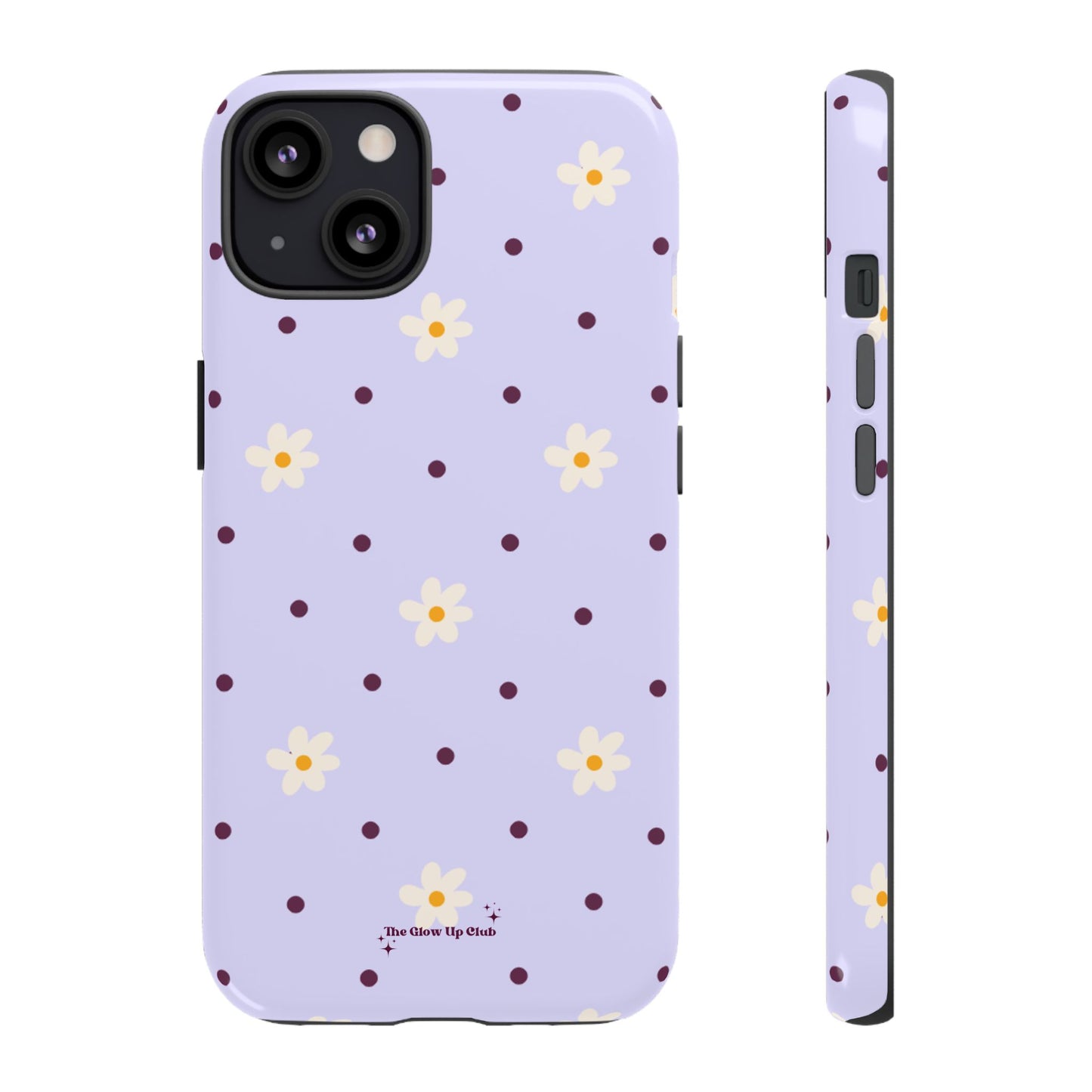 Flowers and dots purple - tough case