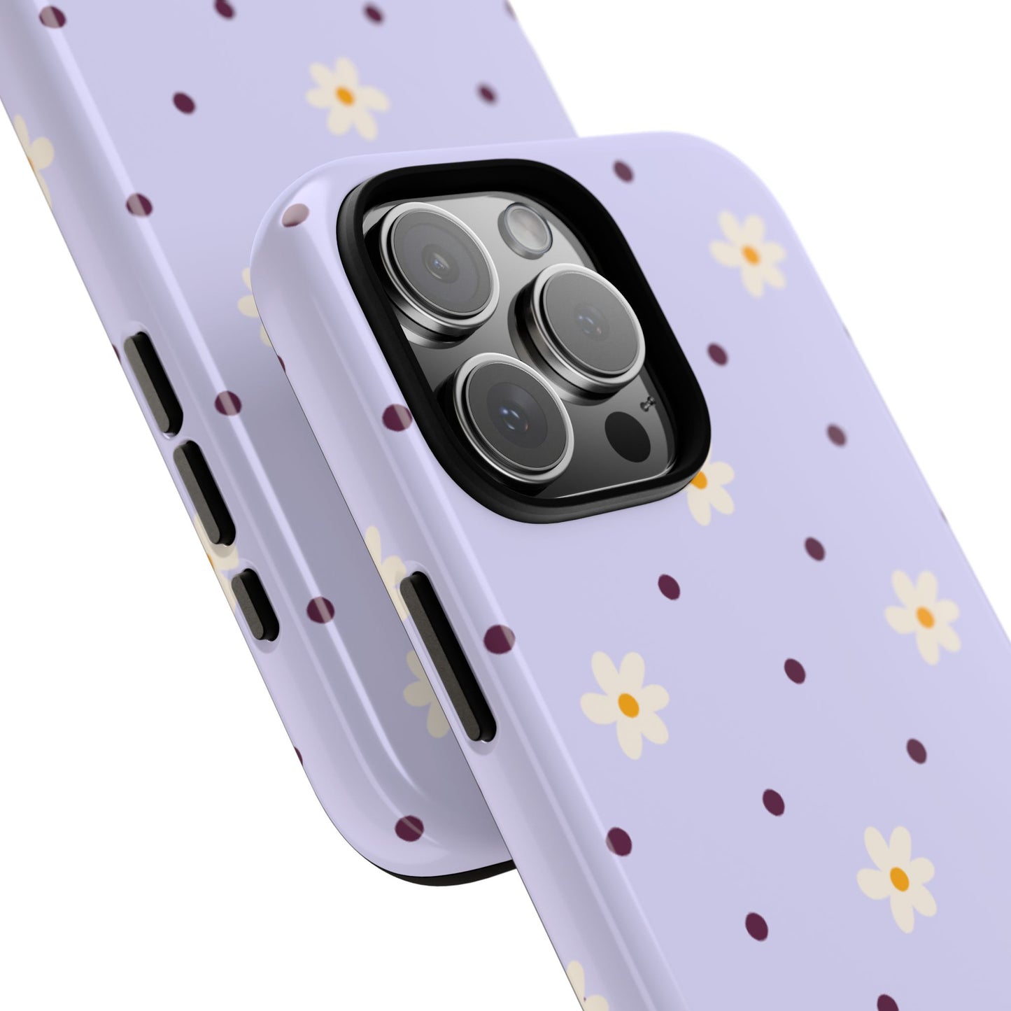 Flowers and dots purple - tough case