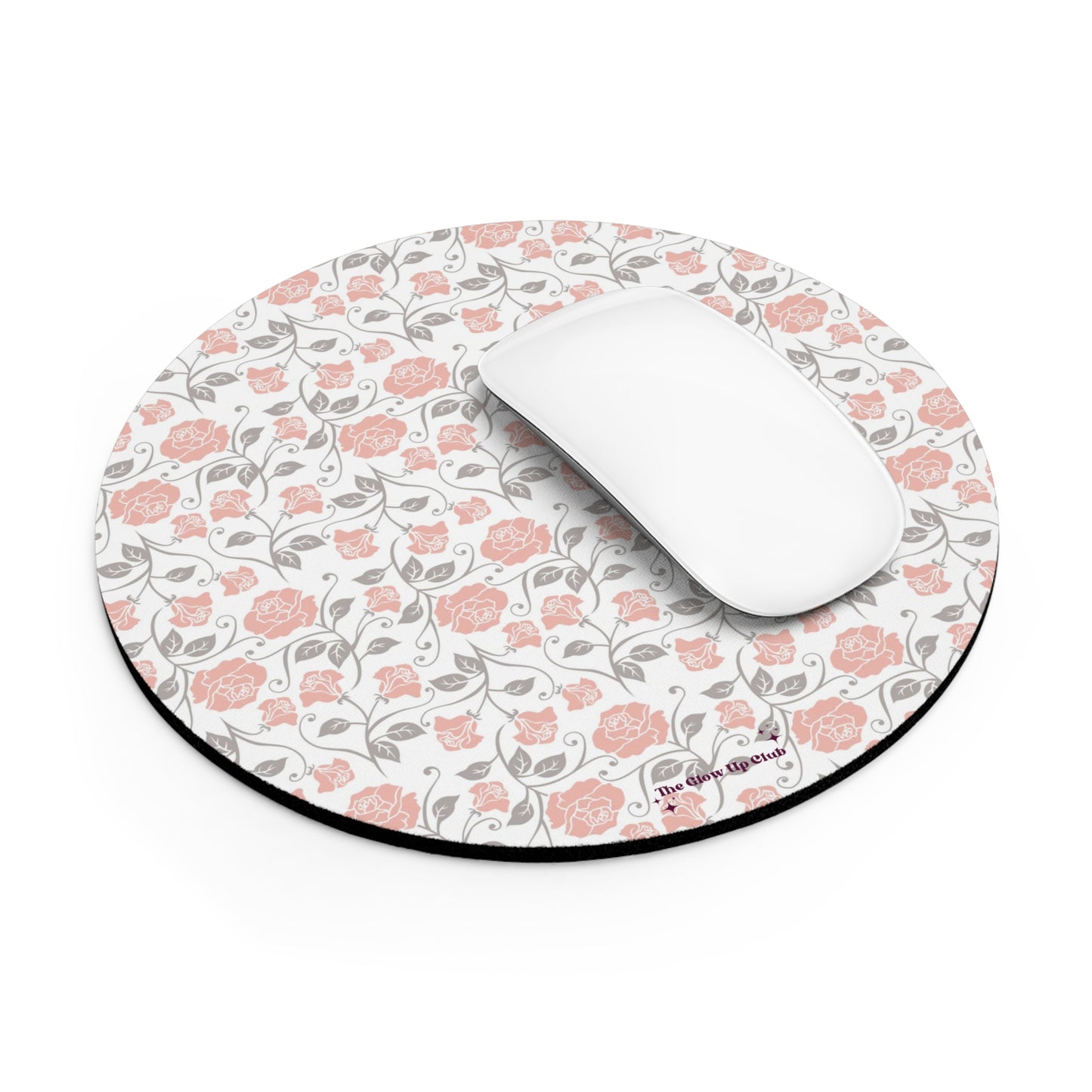 Small roses cream - Round Small Mouse Pad