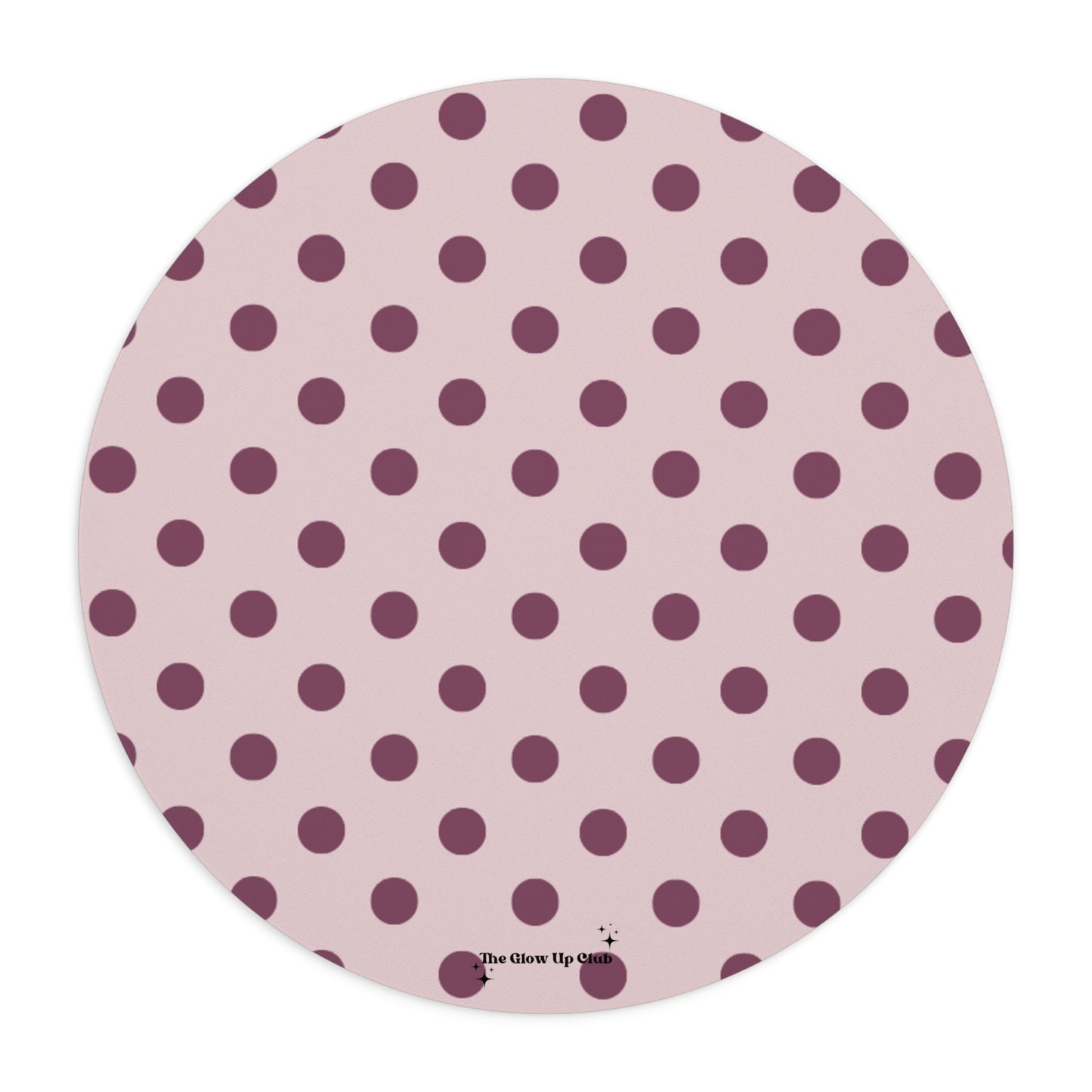 Pink purple dots - Round Small Mouse Pad
