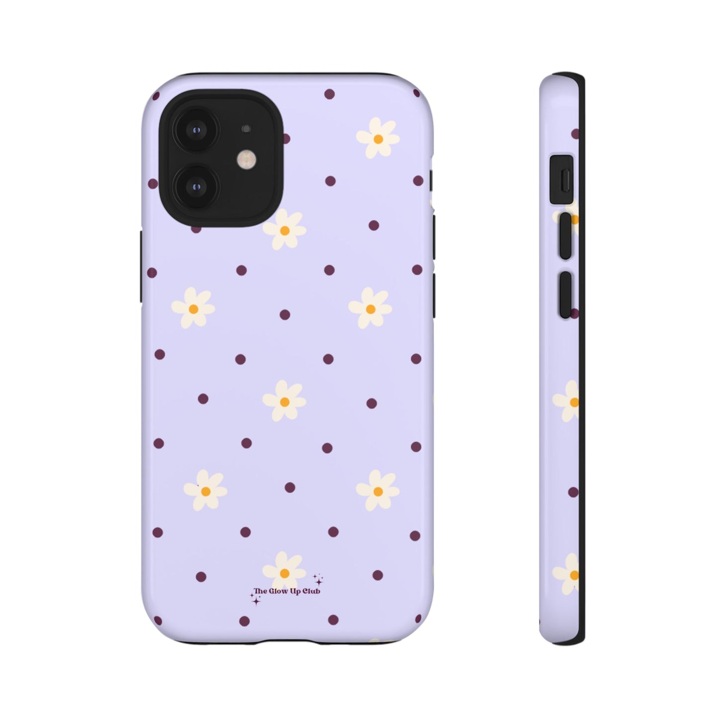 Flowers and dots purple - tough case