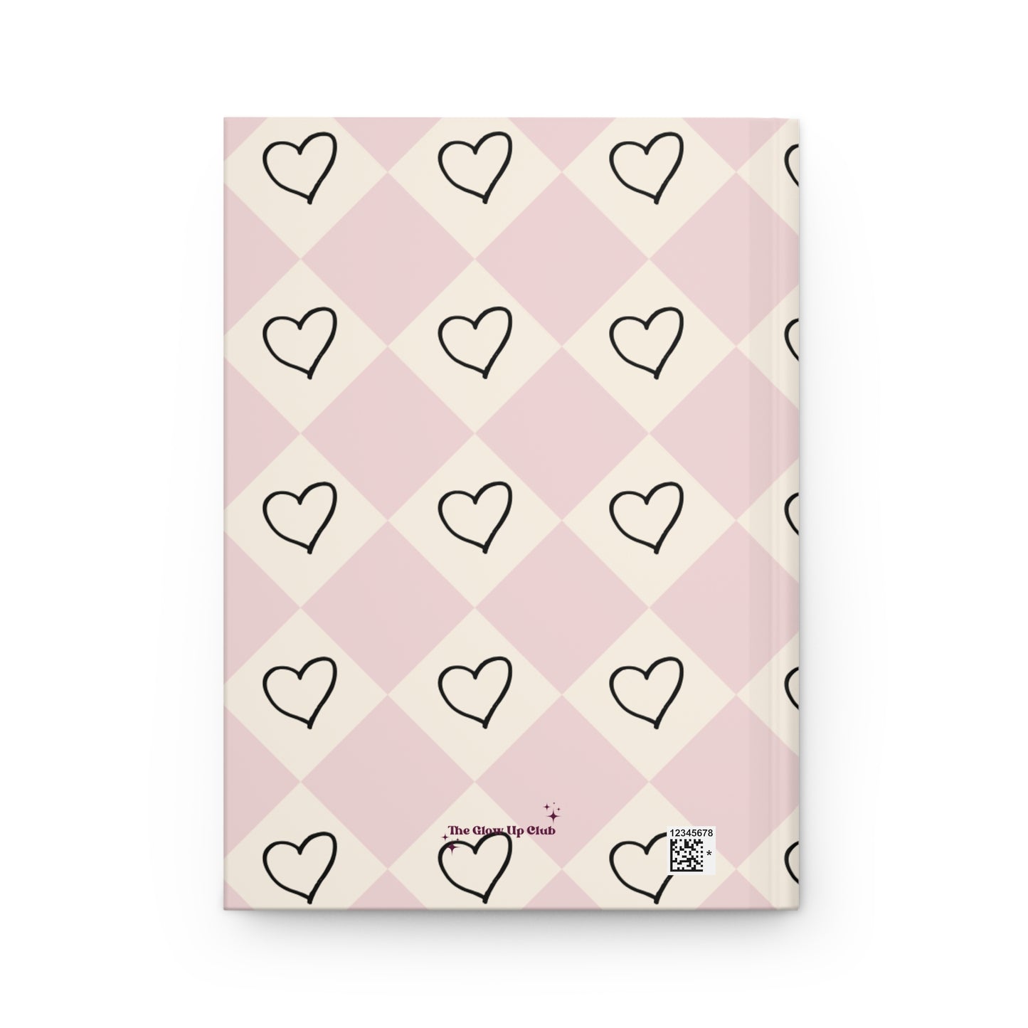 Pink heart checkers Journal