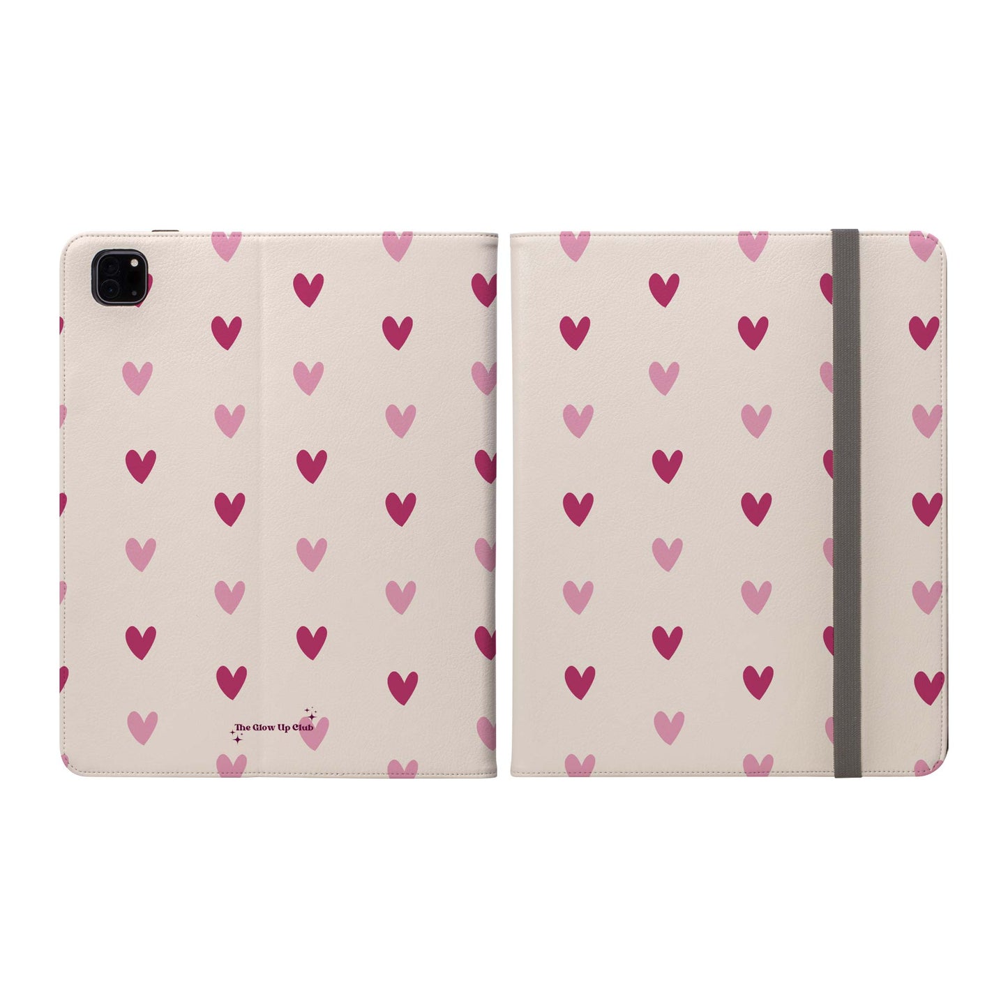 Cream heart pattern - iPad Case