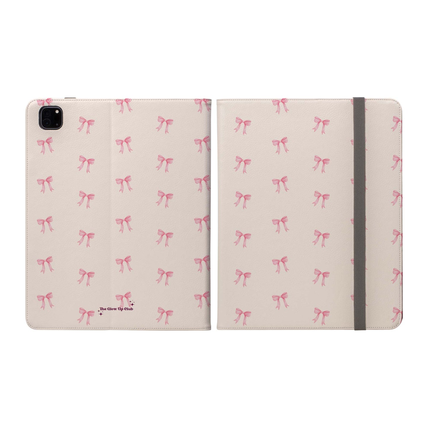 Crooked ribbon pattern cream - iPad Case