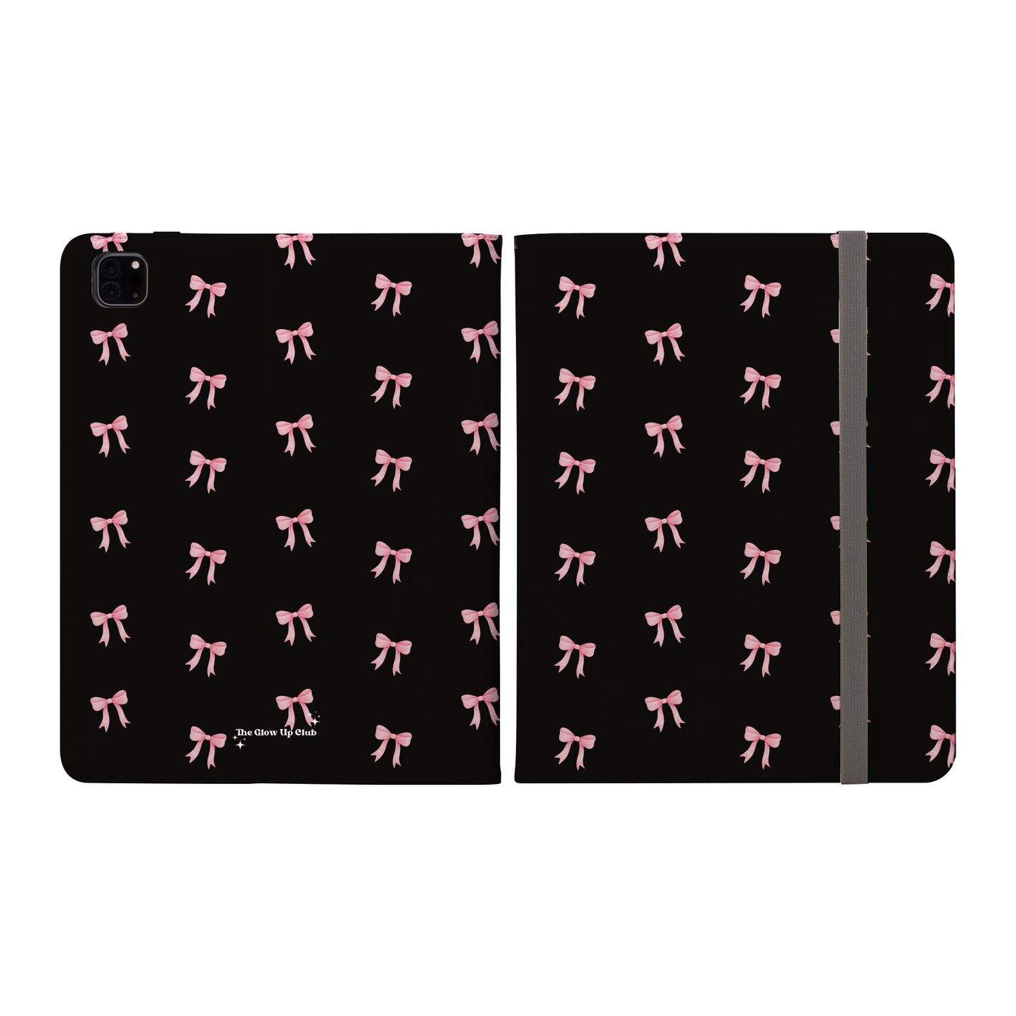 Crooked ribbon pattern black - iPad Case