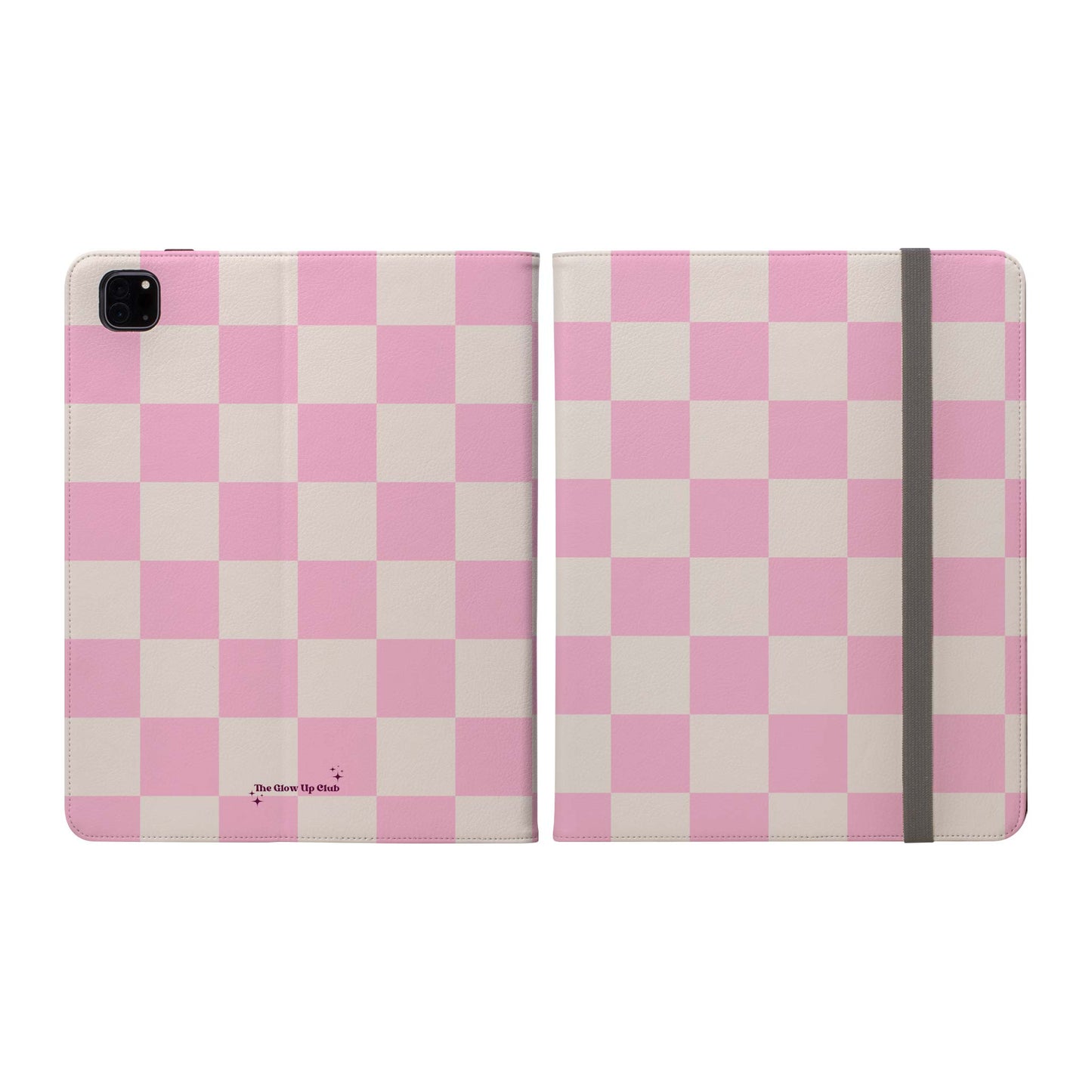 Bright pink checkers - iPad Case