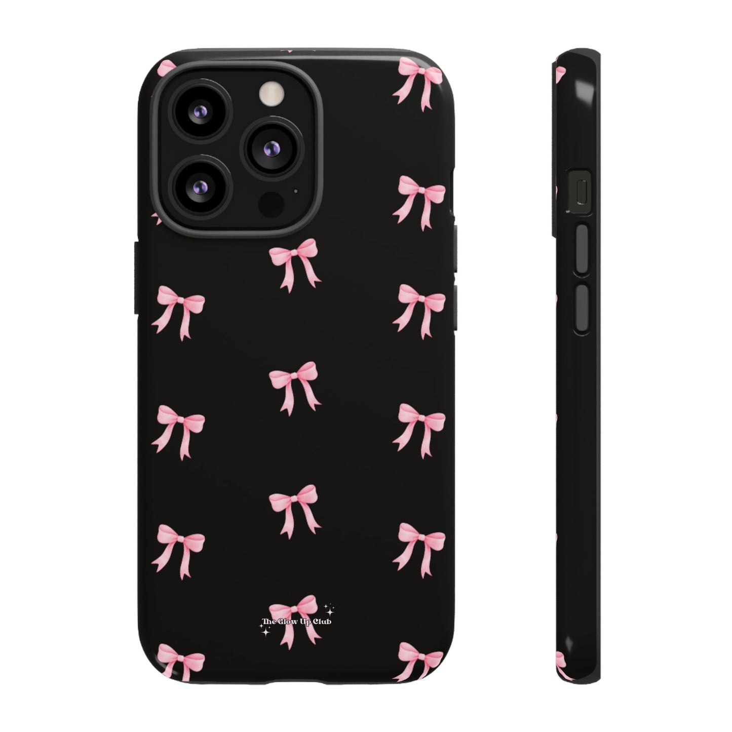 Crooked ribbon pattern black - tough case