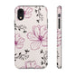 Realistic flowers black and purple - tough case