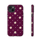 Flowers and dots burgundy - tough case