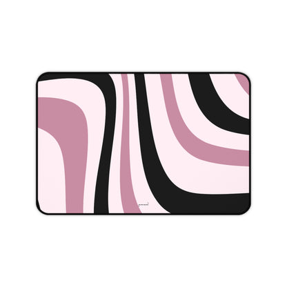 Dark pink waves - Desk Mat